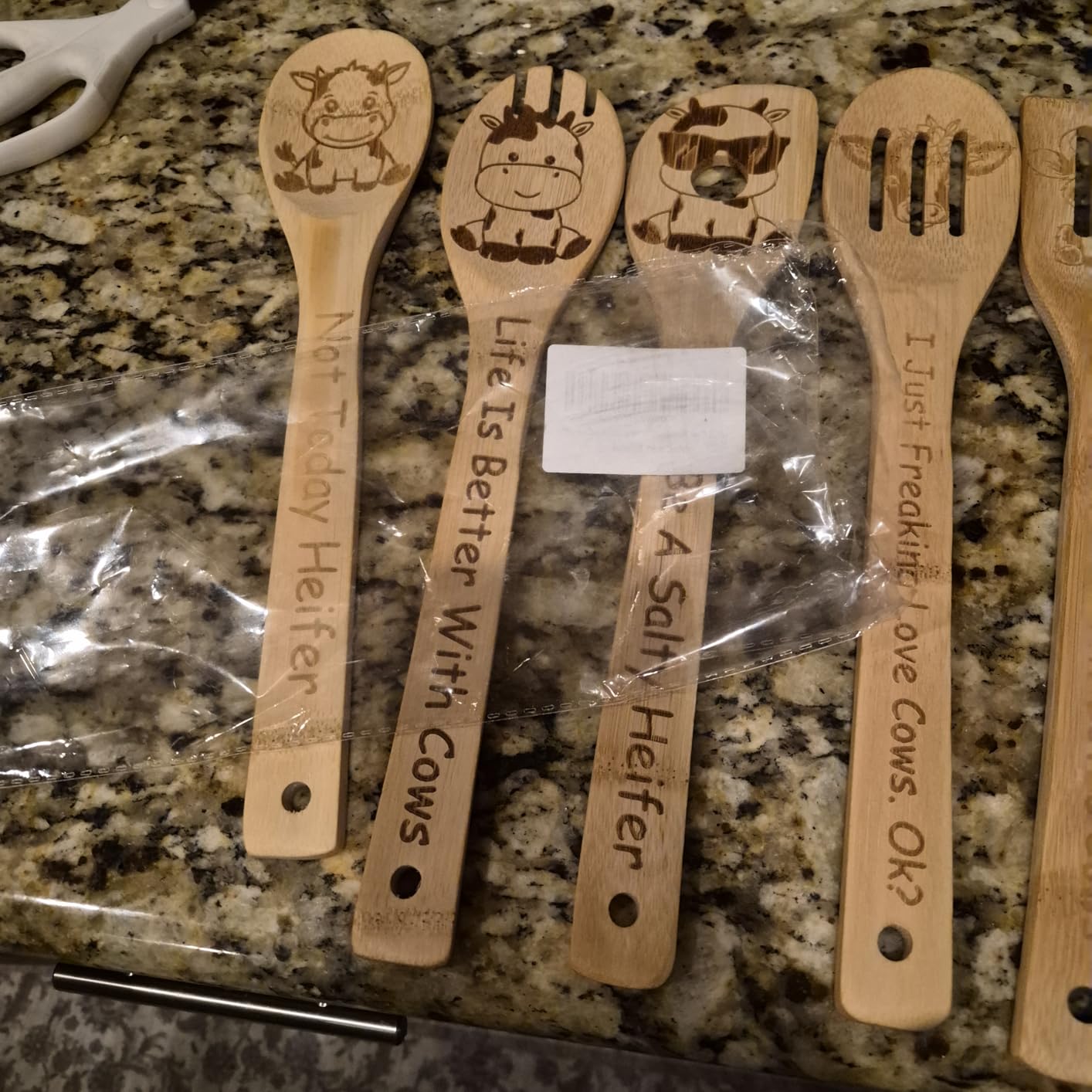 5PCS Penguin Wooden Cooking Spoons Set Kitchen Cooking Gifts | Nonstick Heat Resistant Bamboo Spoons, Penguin Kitchen Decor customer photo 2
