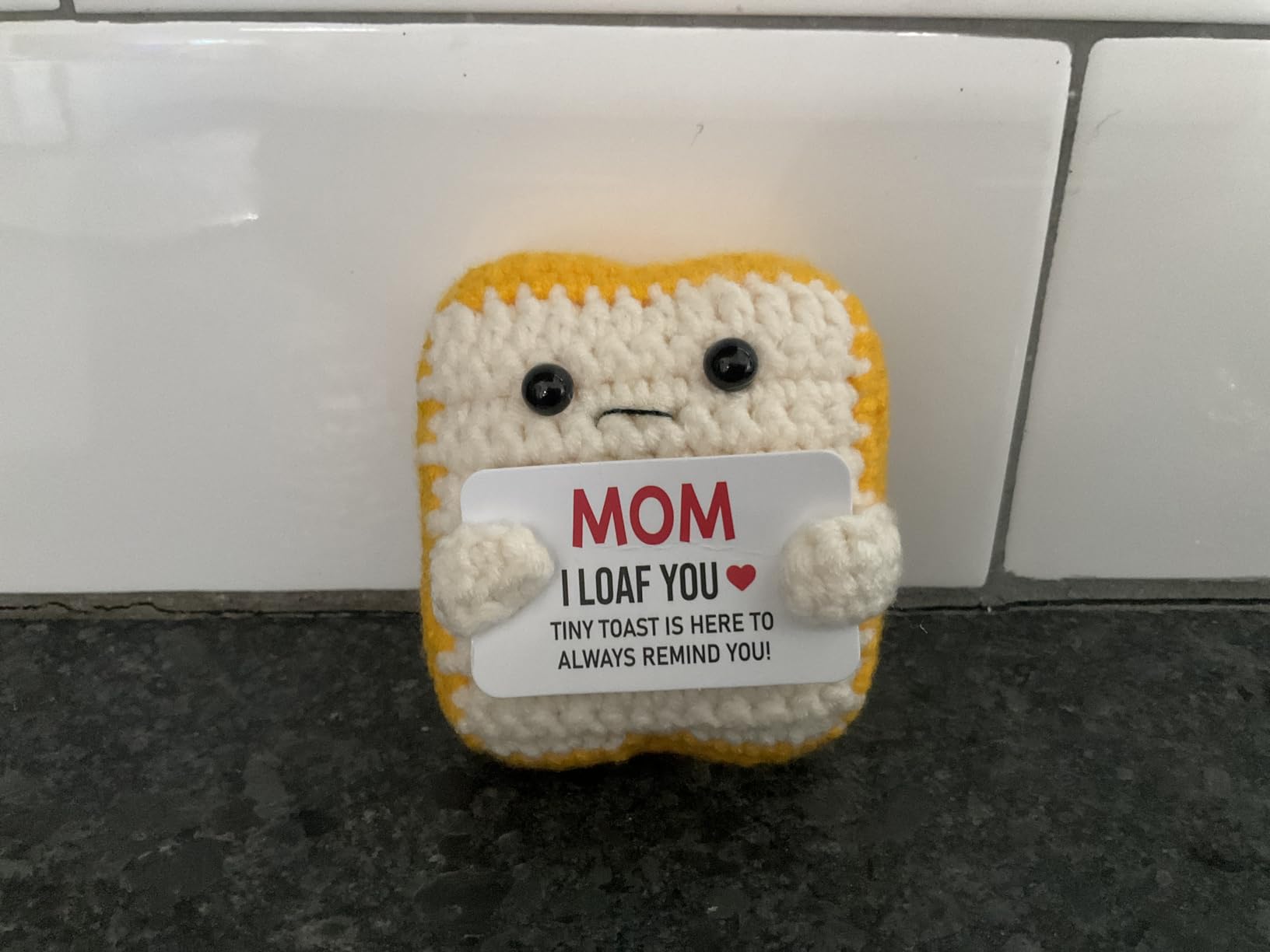 Crochet Toast New Job Gifts for Women, Men - Handmade Congratulations Gifts for Coworker, Friend, Son, Daughter, Employee, Boss - Funny Promotion, Career Change or Leaving Work Present Decor customer photo 2