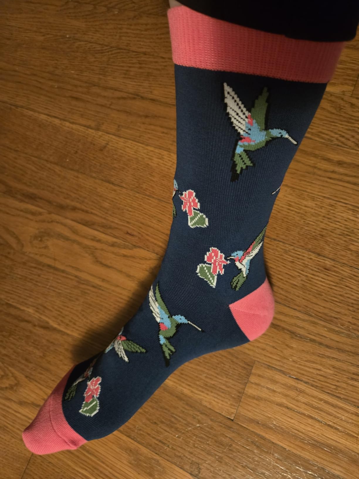 HAPPYPOP Gifts for Bird Lovers - Hummingbird Pigeon Peacock Owl Cardinal Butterfly Socks customer photo 1