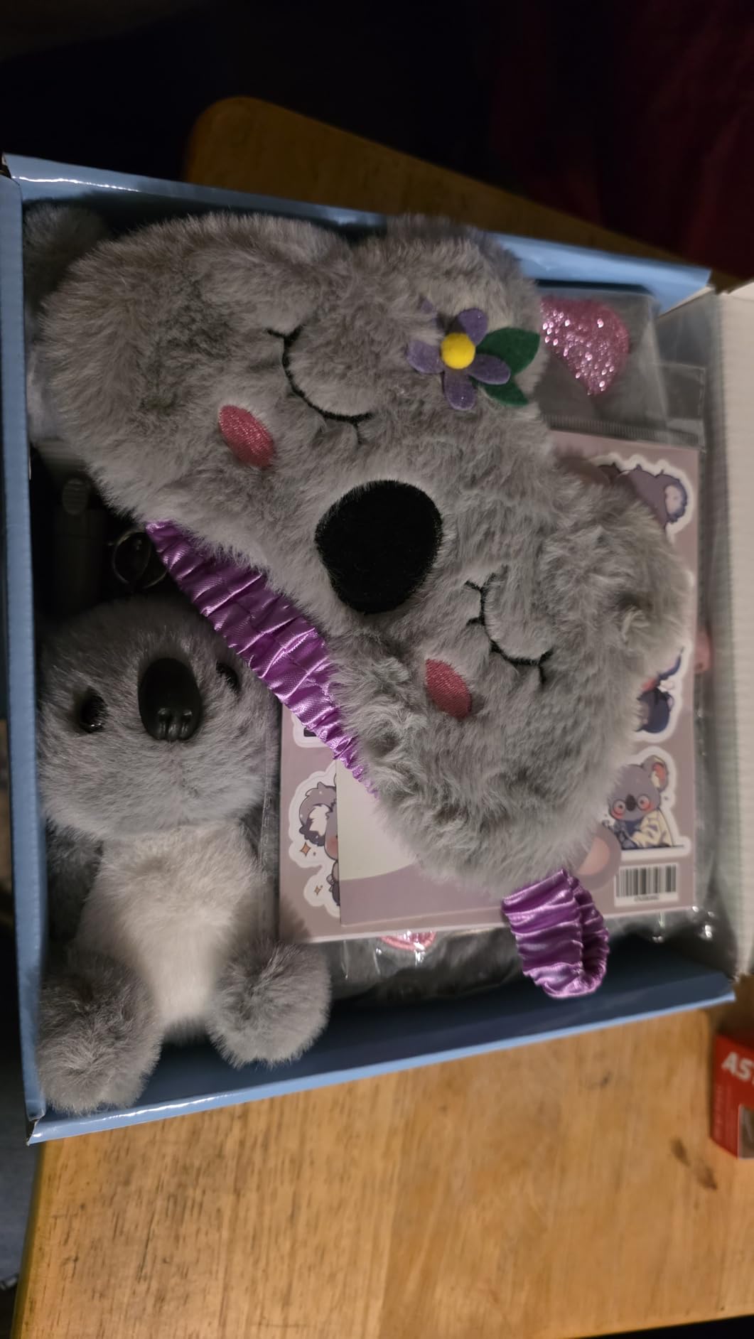Koala Gifts for Girls, Kids Koala Plush Toys Set with Pillow, Secret Diary, Ballpoint Pen, Eye Mask, Stickers, Birthday Gifts for Little Girls Age 5 6 7 8 9 10-12 Years Old customer photo 1