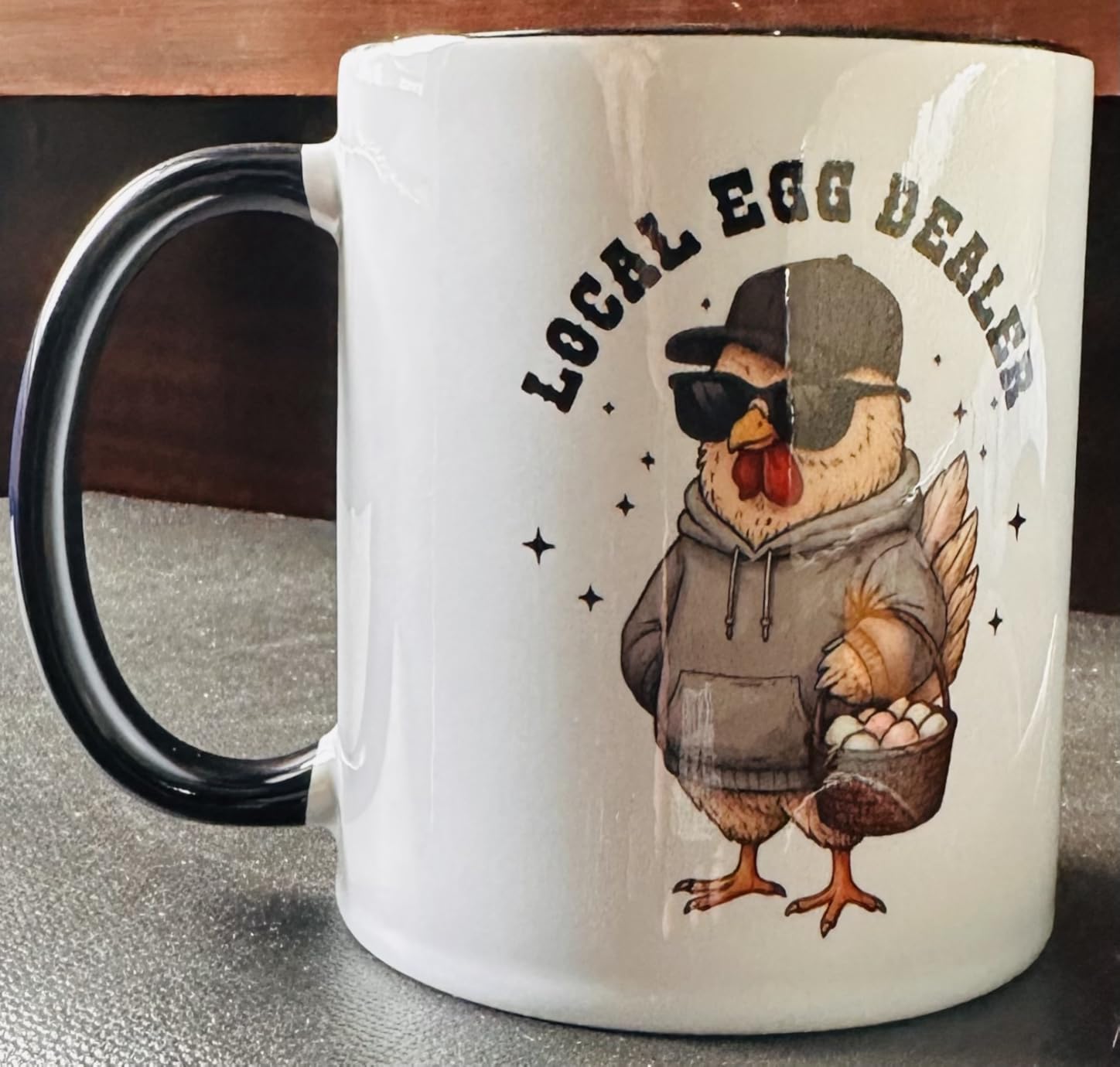 Chicken Gifts For Men, Women - Local Egg Dealer Coffee Mug - Funny Chickens Cups For Friend, Farmer, Chicken Lover customer photo 2