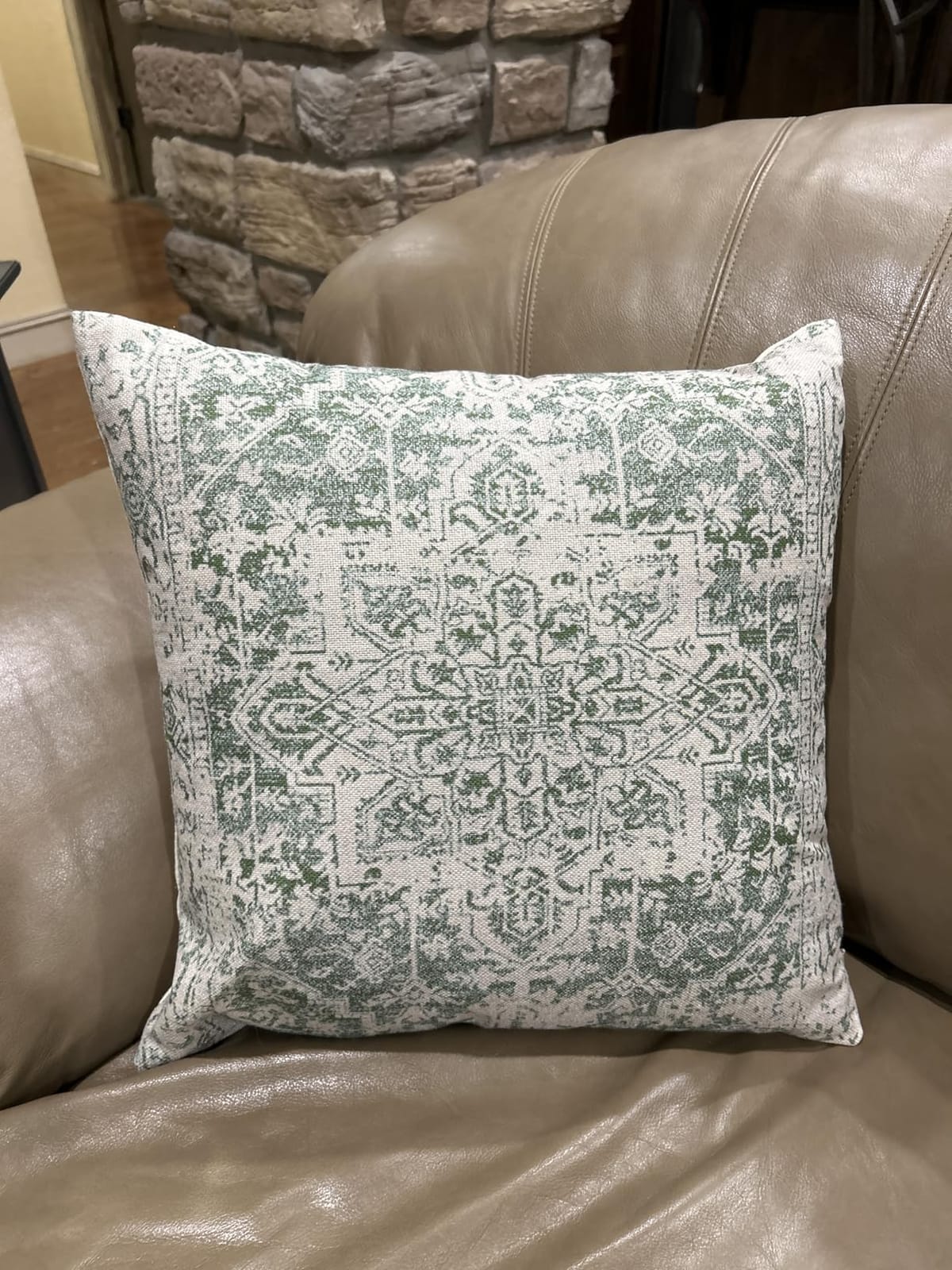 Antelope Pillow Covers 18 x 18 Inch Pack of 2, Animal Skin Print Decorative Throw Pillow Cases Outdoor Linen Farmhouse Neutral Fawn Cushion Cover for Bedroom Home Sofa Decor customer photo 1