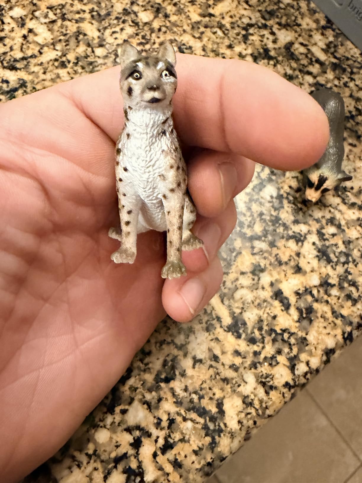 Gemini & Genius 3Pcs Wild Animal Figurine Set - Hyena, Lynx, Raccoon Toy Figurines, Cake Toppers, Party Favors customer photo 1