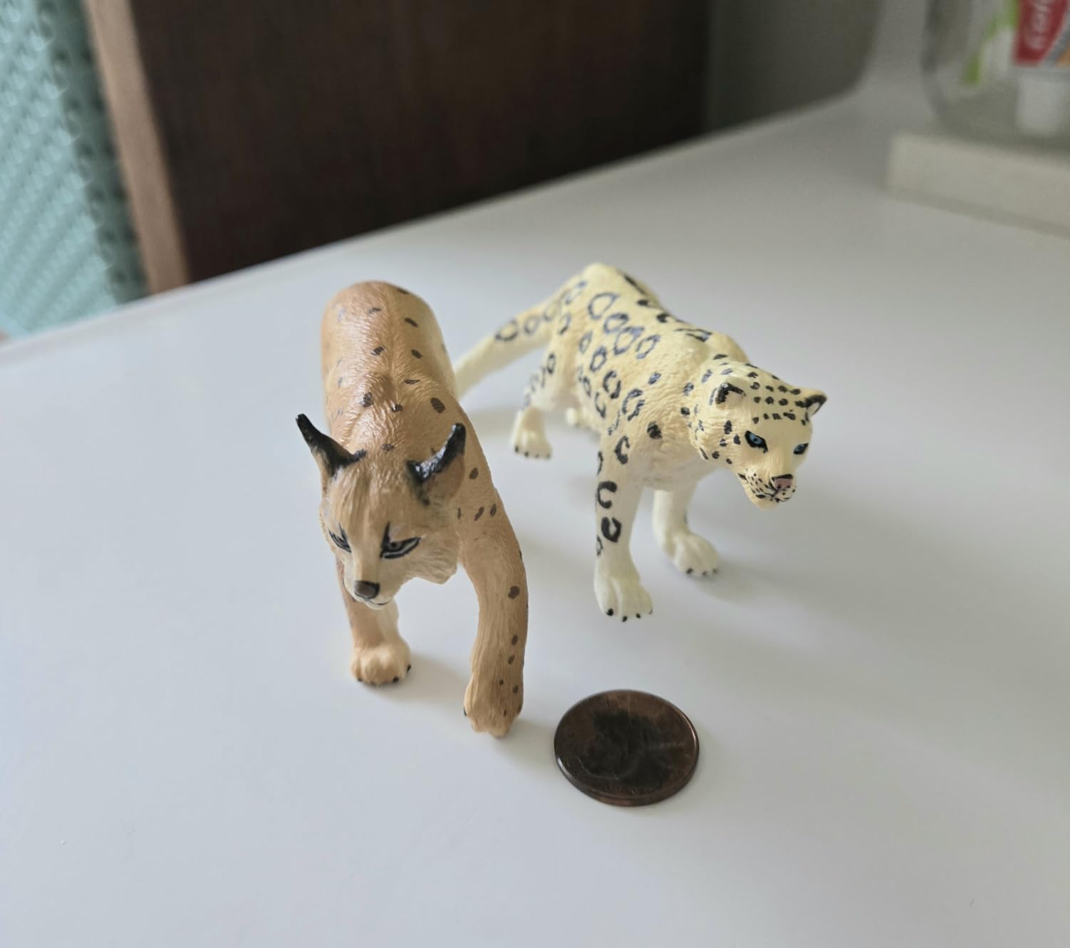 Gemini & Genius 3Pcs Wild Animal Figurine Set - Hyena, Lynx, Raccoon Toy Figurines, Cake Toppers, Party Favors customer photo 2