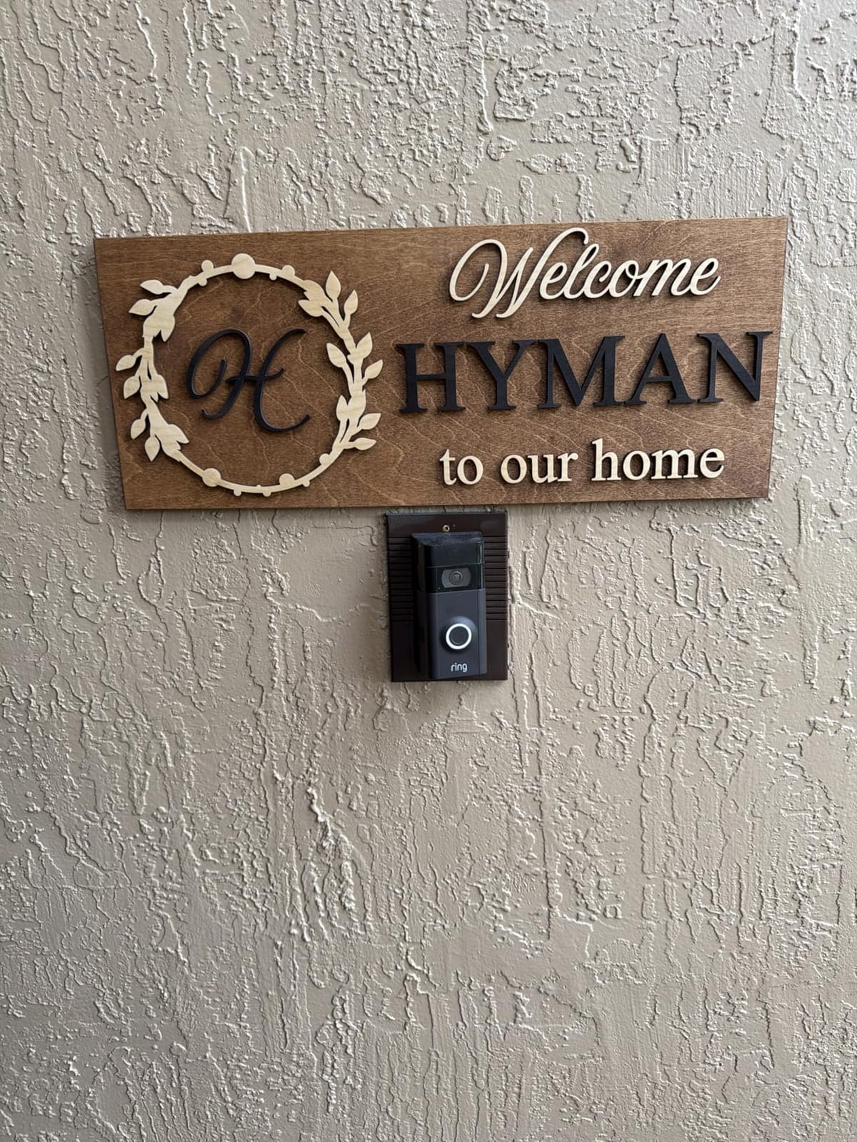 Custom Family Name Sign | Personalized Wooden Wedding Gift | Rustic Last Name Wood Plaque | Established Date Sign | Anniversary (Brown Style) customer photo 1