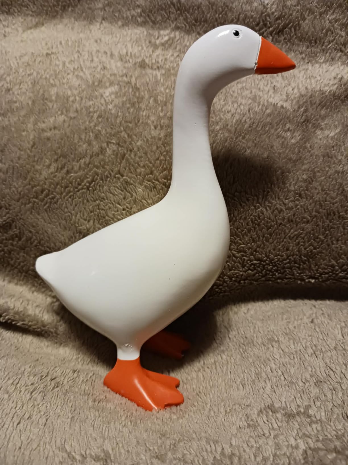 Desk Goose 7 Inch Mini Desktop Goose Statue Office Desk Decor | 7-inch desktop goose decor for office and home. Magnetic beak holds small accessories like keys and clips. Fun gift idea customer photo 1