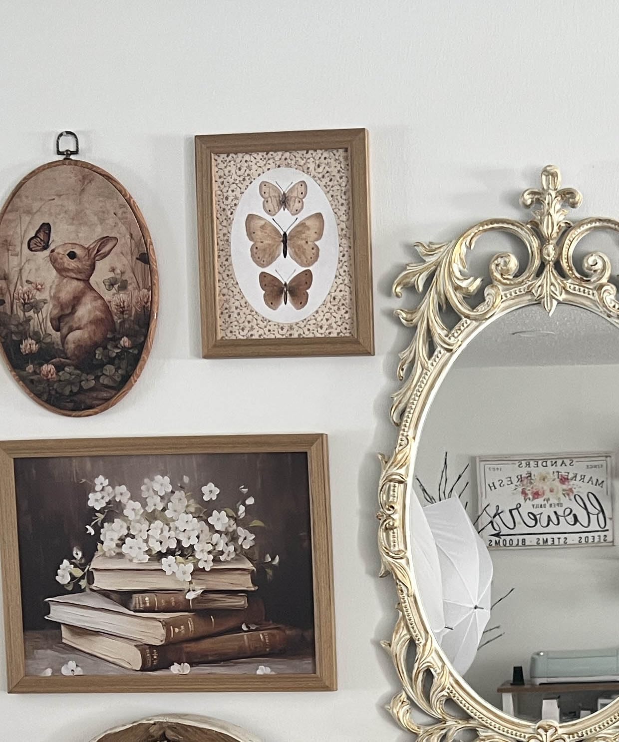 Vintage Framed Wall Art, Country Cottagecore Fox Canvas Wall Decor Painting, Whimsical Cottage Forest Animal Prints Pictures for Farmhouse Living Room Bedroom 8x10 Inch customer photo 2