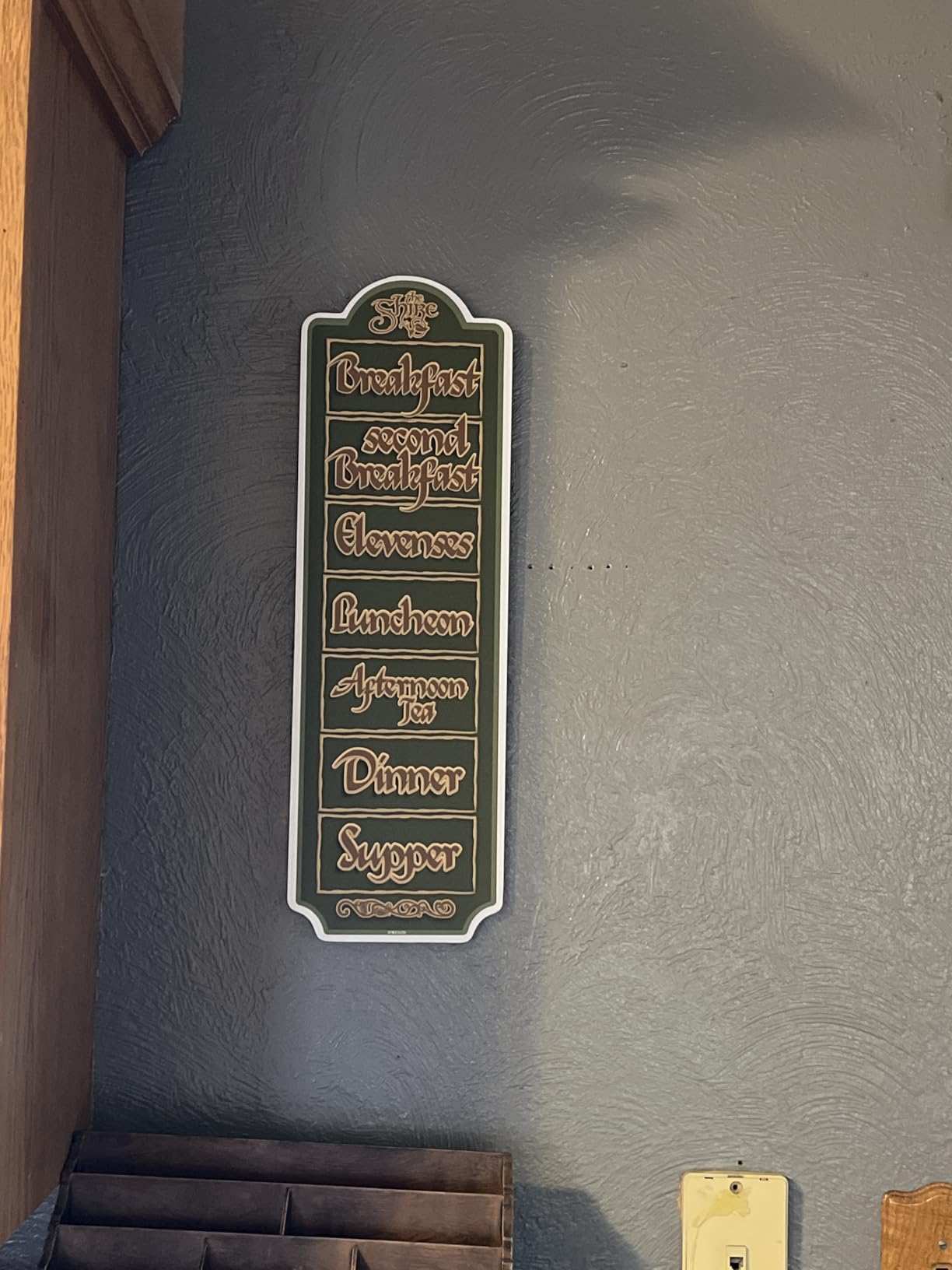 The Lord Of The rings Hobbit Daily Schedule Wooden Sign Art | 20 x 6 Inches customer photo 1