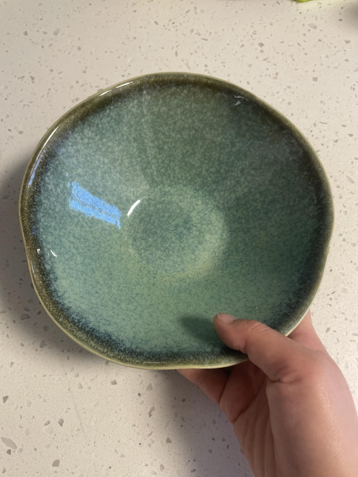 7.6'' Ceramic Decorative Bowl, Key Bowl for Entryway Table | Potpourri Bowl, Handcrafted Pottery Bowl with a Ruffle Rim, Large Catch-All for Coffee Tables, Entryways, Home Decor customer photo 2