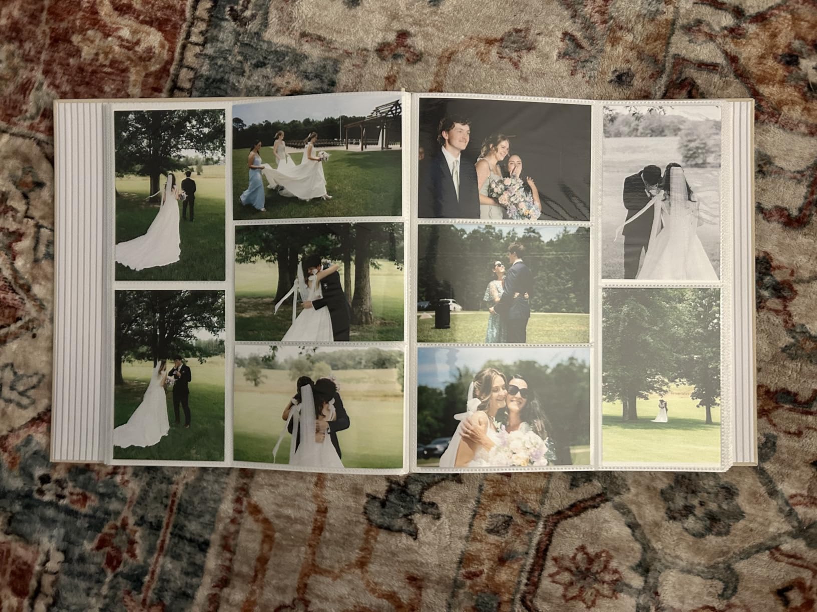 Wedding Photo Album 4x6 Pictures & Custom 2026 Year - Large Picture Scrapbook with 400 Pockets for Horizontal & Vertical Photos - Linen Photo Album Book for Personalized Wedding Day Memory Keepsake customer photo 1