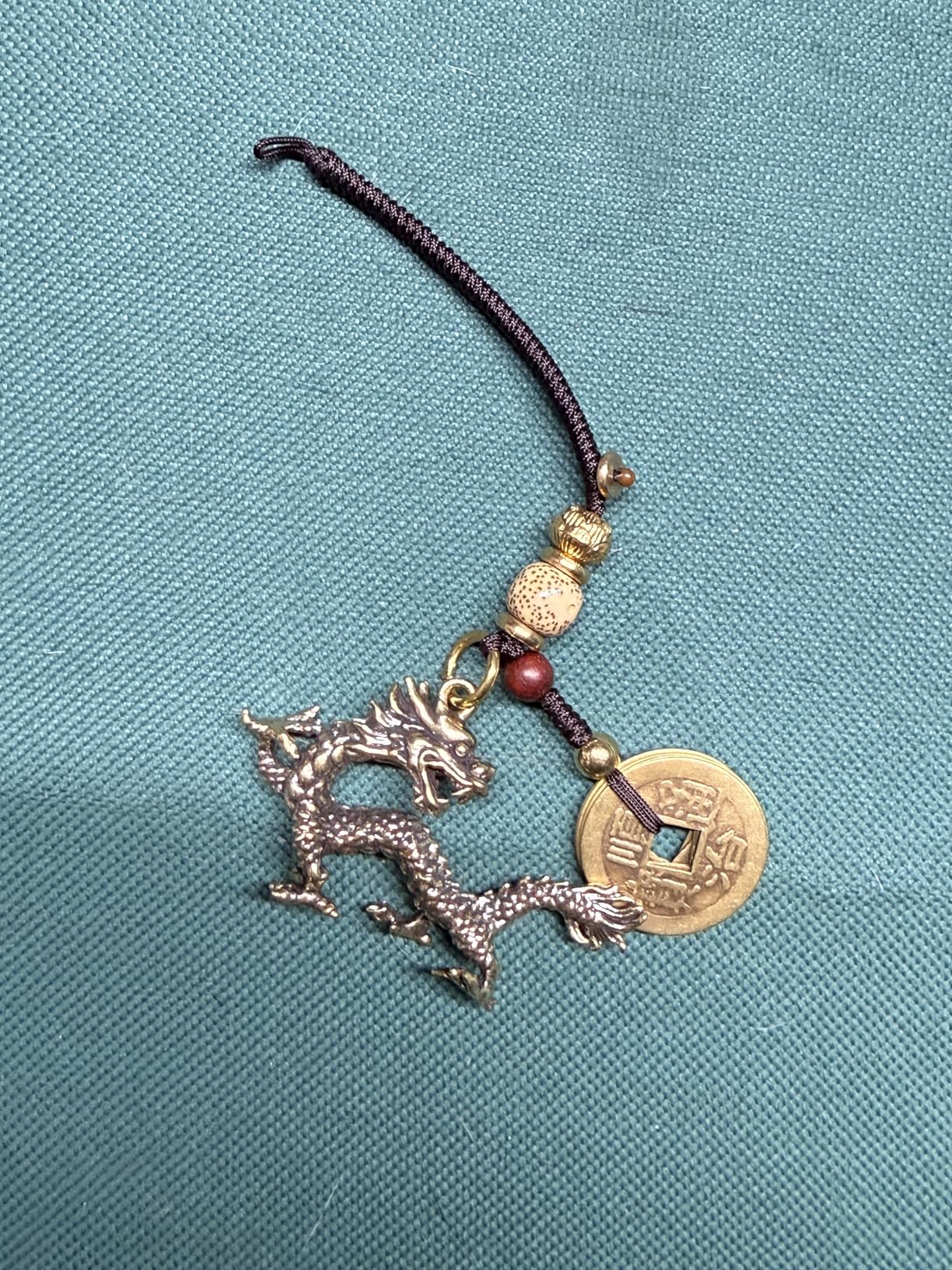 Chinese Zodiac Keychain, Brass Animal Sign Lucky Charm with Five Emperor Coins, Feng Shui Keyring for Protection customer photo 2