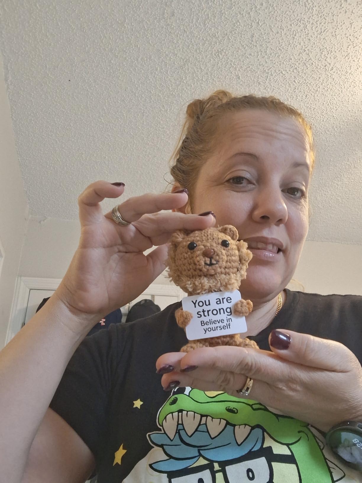 Kind Wasp Bee - Funny Positive Crochet Bee, Handmade Encouragement Gift customer photo 1