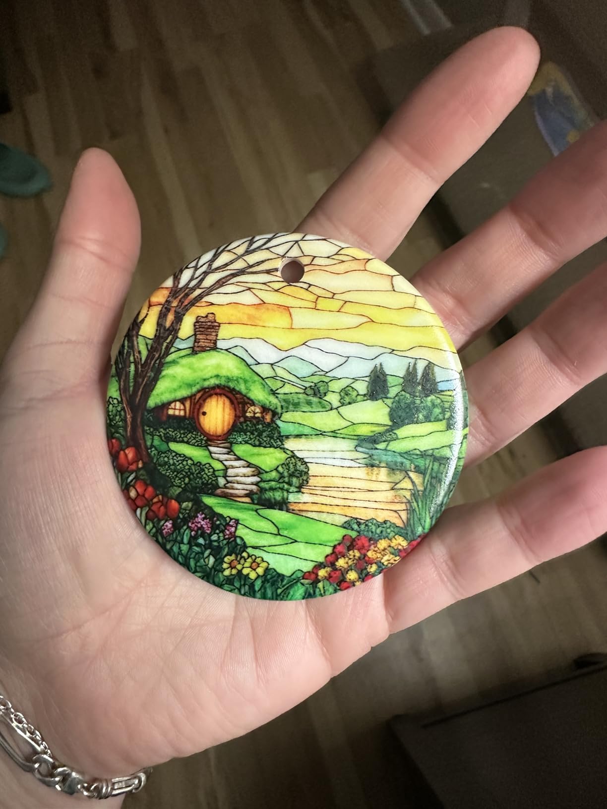 Christmas Ornaments, Dodosky 2.8in Ceramic The Shire Ornament, Xmas Decor, Christmas Tree Ornaments, Xmas Decorations for Tree, Holiday Ornament, Hobbit House Decor, Gifts for Women, Nature Lovers customer photo 1