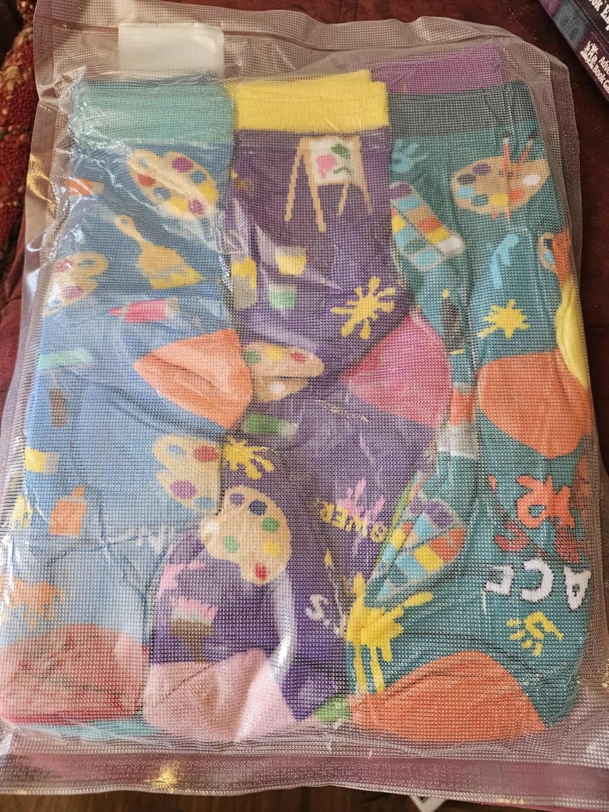 Berlune 6 Pair Novelty Socks for Women Men Yoga Art Squirrel Gifts Bulk Funny Teacher Gift Socks for Sport Art Lover customer photo 1