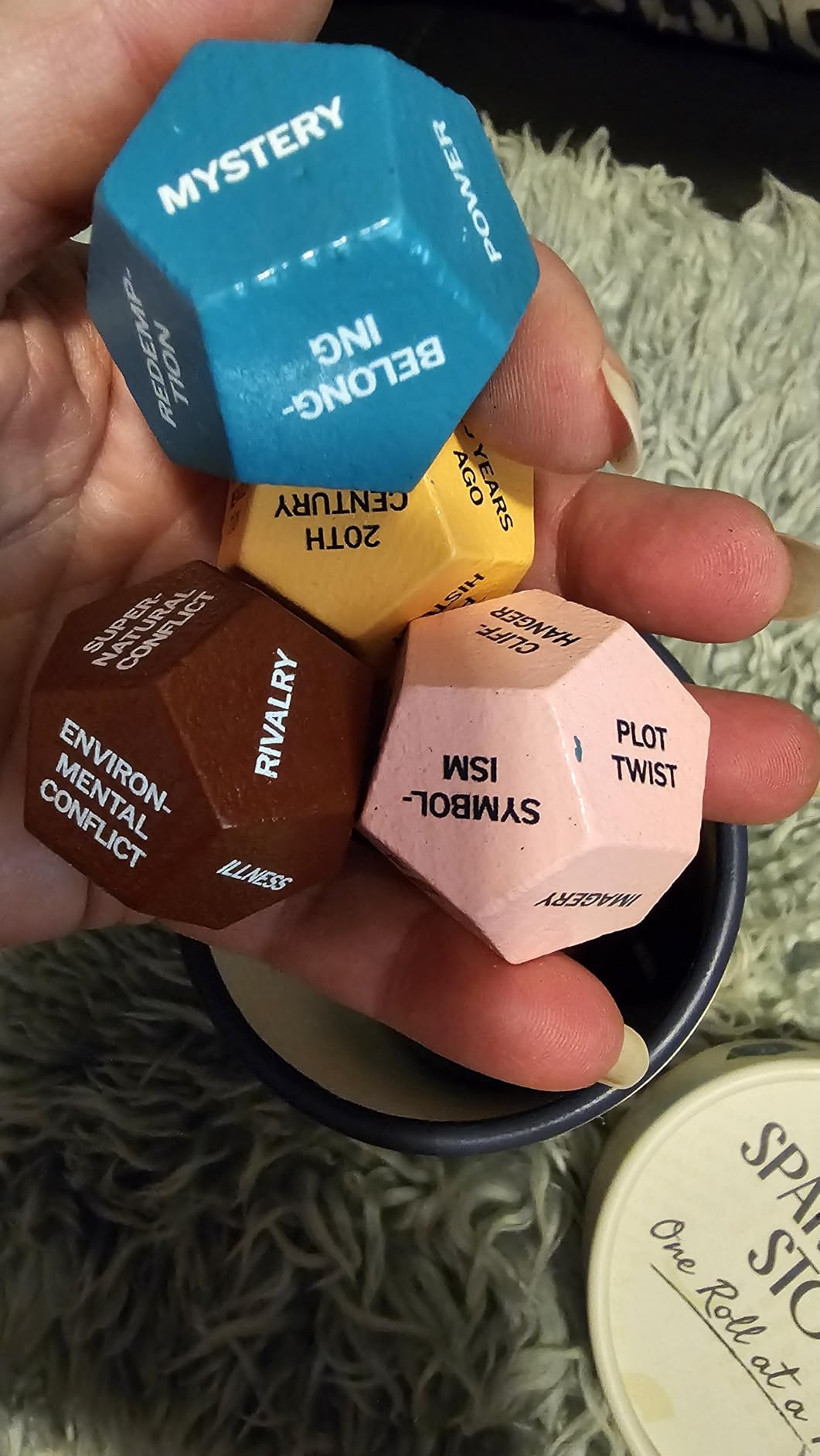 12-Sided Writing Dice - Giftable Creative Writing Tool for Beating Writer's Block - 120 Inspiration Prompts Plus Fun Games and Challenges - Great Gift for Teen and Adult Authors customer photo 2
