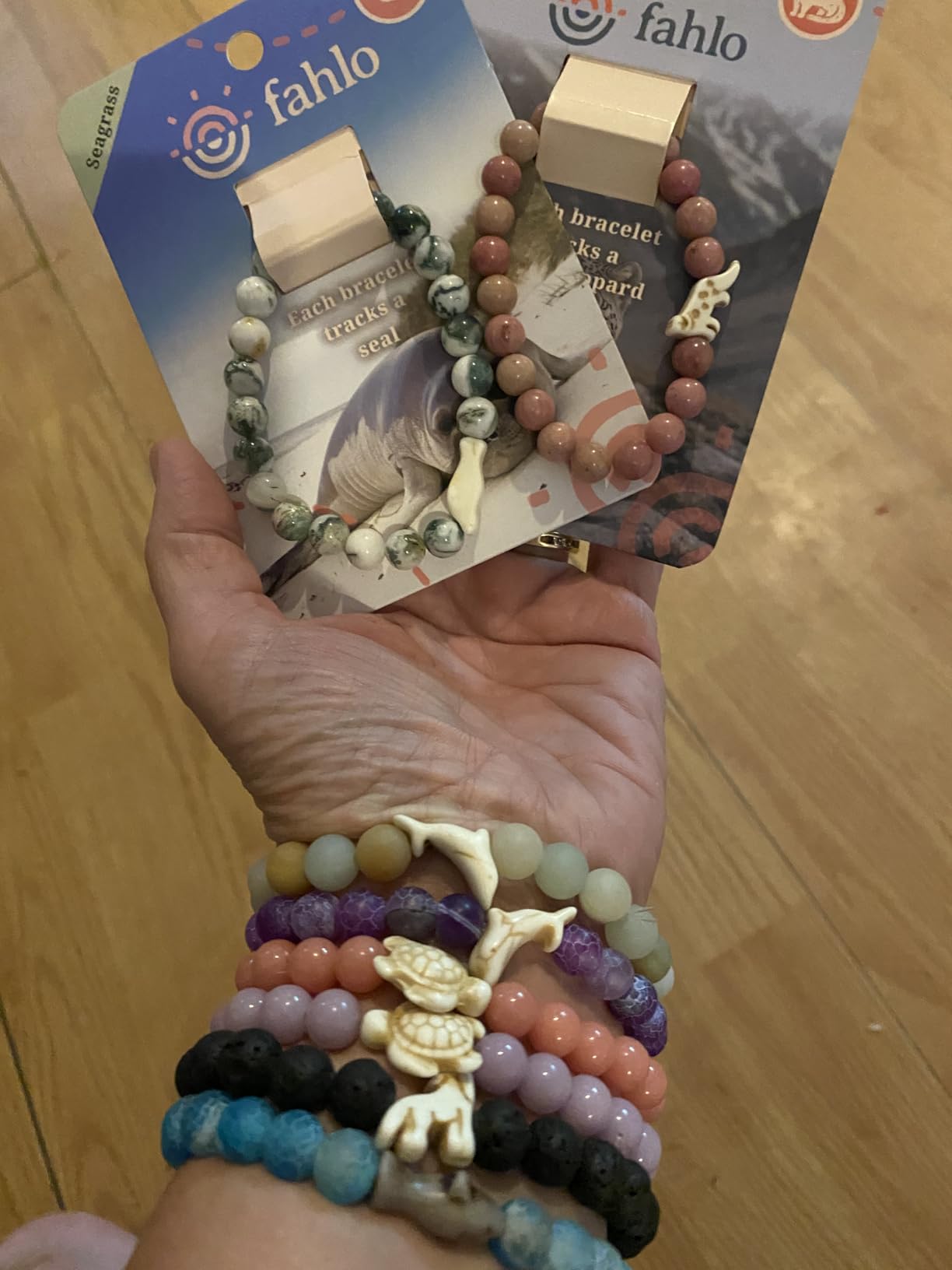 Fahlo Snow Leopard Tracking Bracelet, Wildlife Conservation, One Size customer photo 1