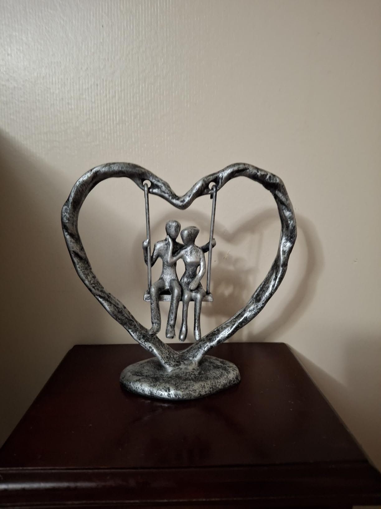Copper/7th/Bronze Anniversary Wedding Gifts Heart Sculpture Couple Statue Decor customer photo 1