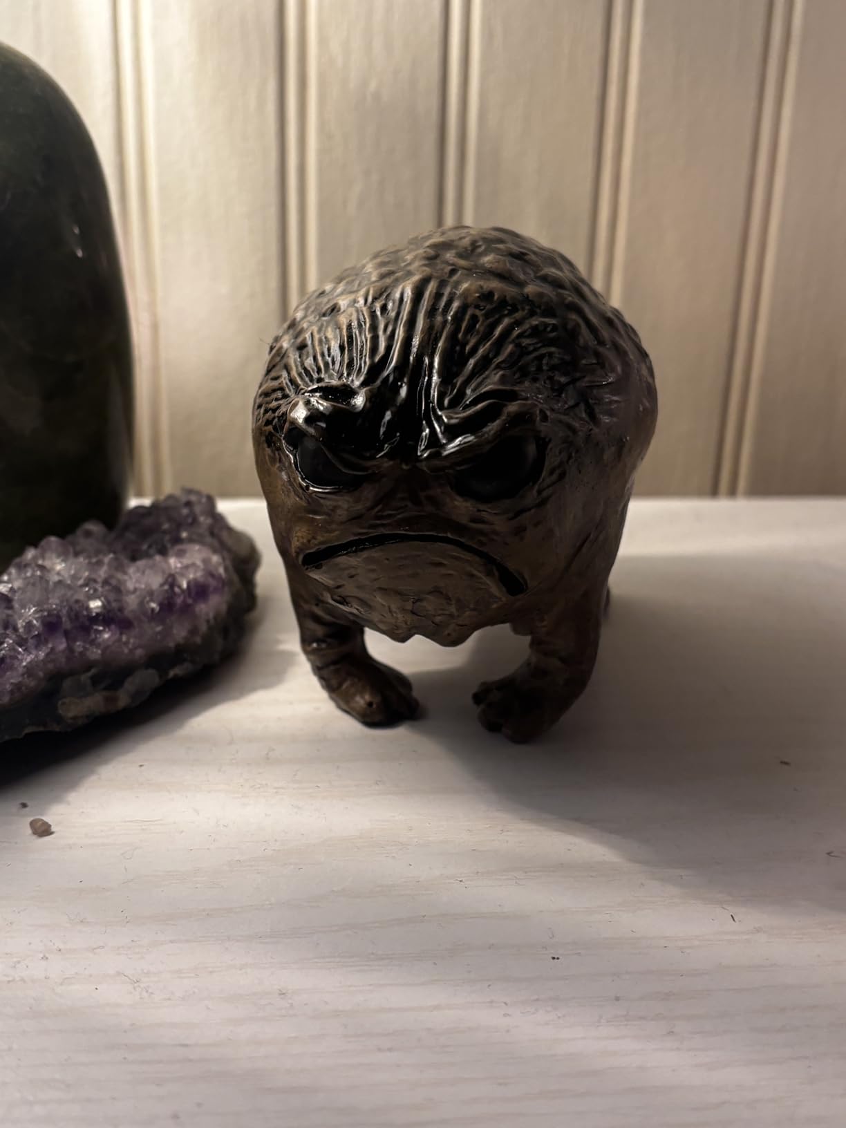 Weird Grumpy Angry Frog Toad Statue - Ugly Cute Resin Sculpture for Garden, Desk or Home Décor, Tiny Novelty Figurine with Gift Box customer photo 2
