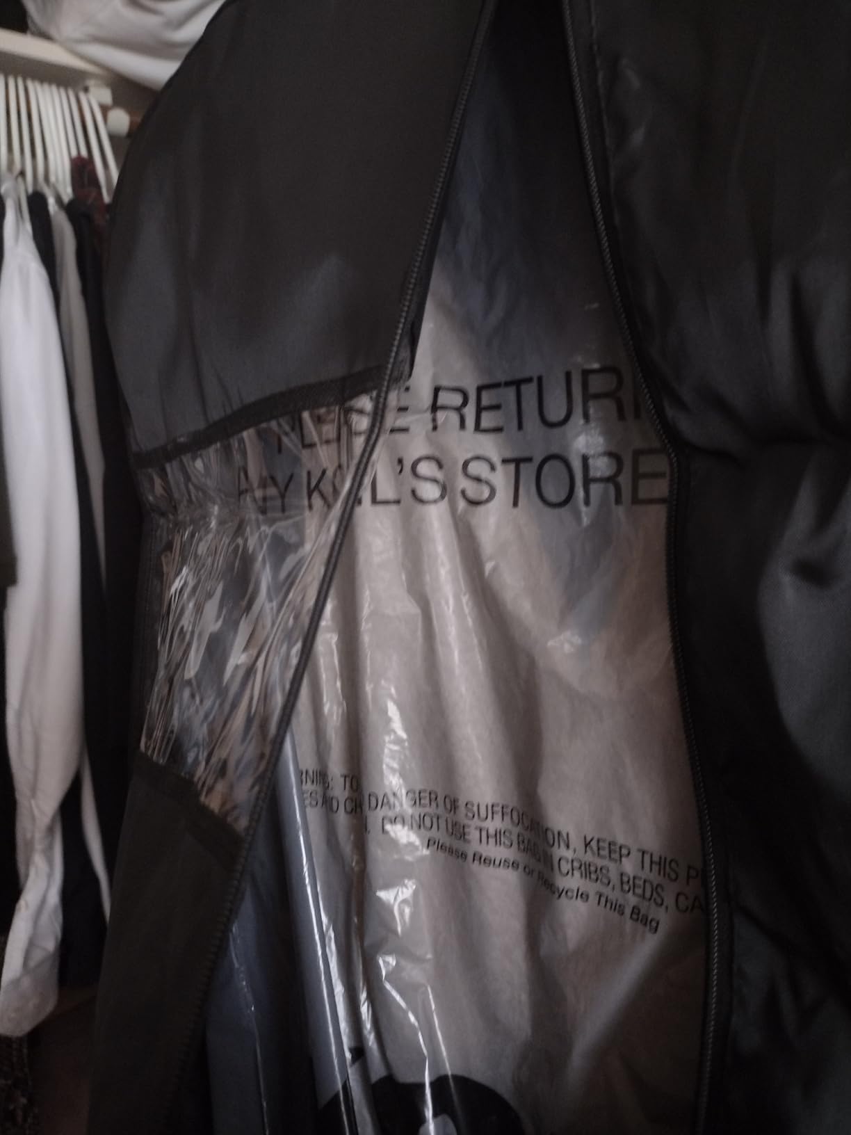 Wedding Dress Garment Bag for Travel, Long Costume Storage Bag with Clear Window, Heavy Duty Hanging Bag for Dresses, Gowns, Cosplay Costumes customer photo 1