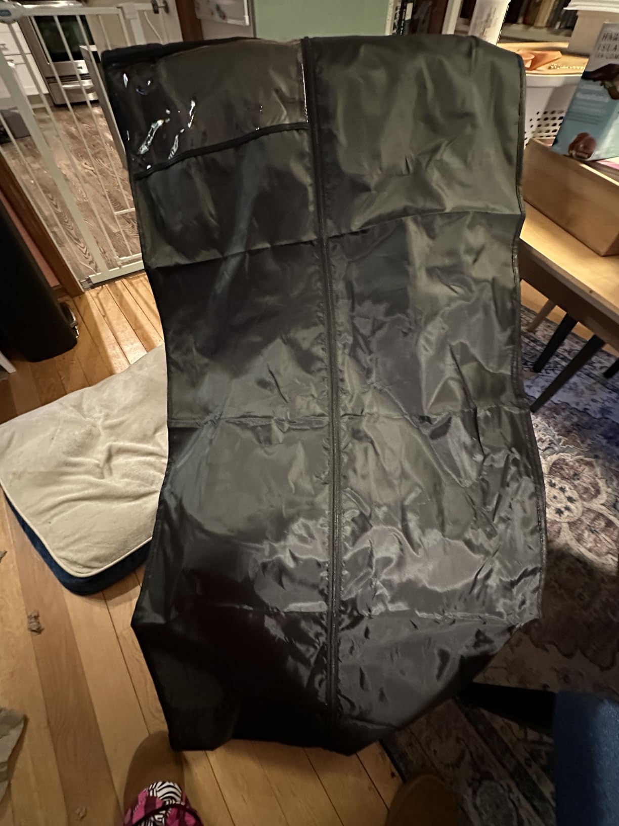 Wedding Dress Garment Bag for Travel, Long Costume Storage Bag with Clear Window, Heavy Duty Hanging Bag for Dresses, Gowns, Cosplay Costumes customer photo 2