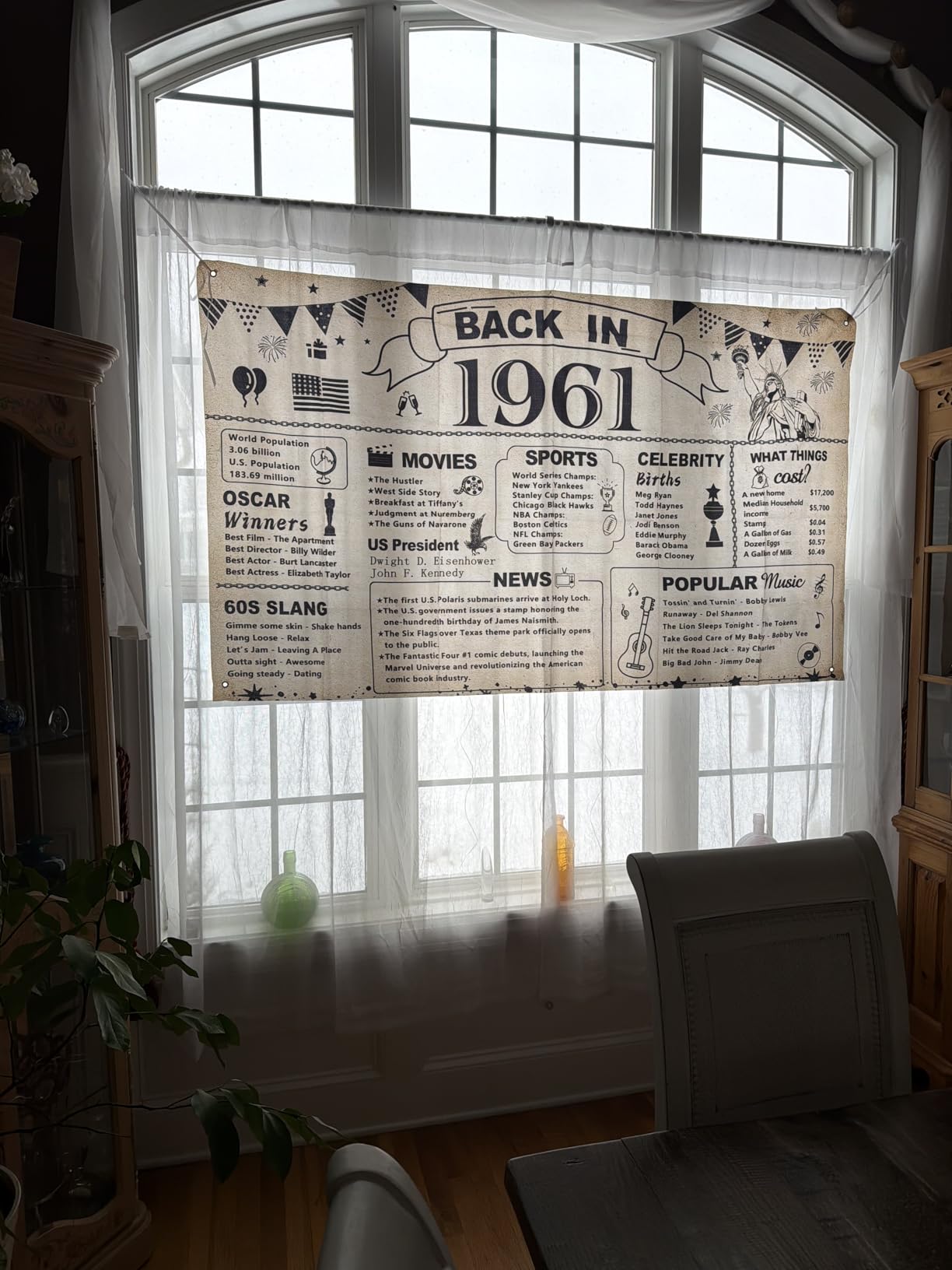 DARUNAXY 100th Birthday Party Decoration, Vintage Back in 1926 Banner | 100 Year Old Birthday Poster Supplies Vintage 1926 Backdrop Photography Background for Men & Women 100th Class Reunion Decor customer photo 1
