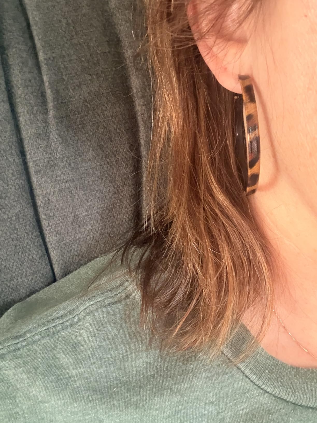 Leopard Hoop Earrings for Women Large Big Dangle Drop Earrings Zebra Print Black Brown Dainty Simple Statement Dress Accessories Jewelry Gifts customer photo 1