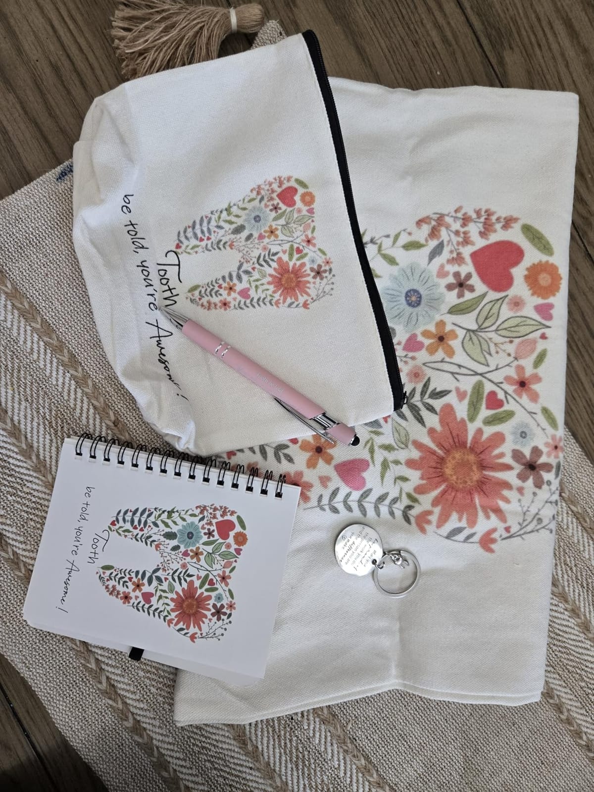 Kinlop 5 Pcs Koala Lover Gifts for Women Include Just a Girl Who Loves Koalas Tote Bag Canvas Cosmetic Bag Coil Notebook Keychain and Ballpoint Pen for Women Girls customer photo 1