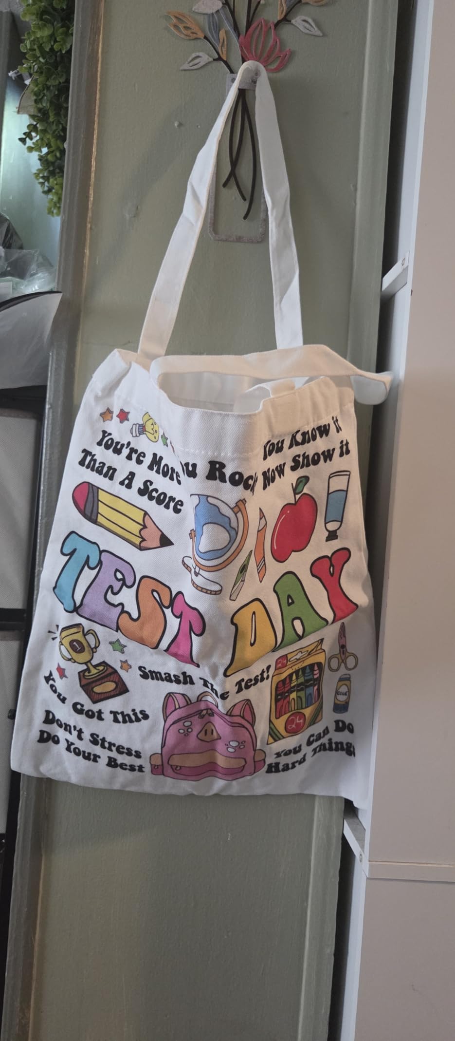 Teacher Gifts Tote Bag for Women Teacher Graduation Birthday Christmas End of Year, Double-Sided Print Bag customer photo 1