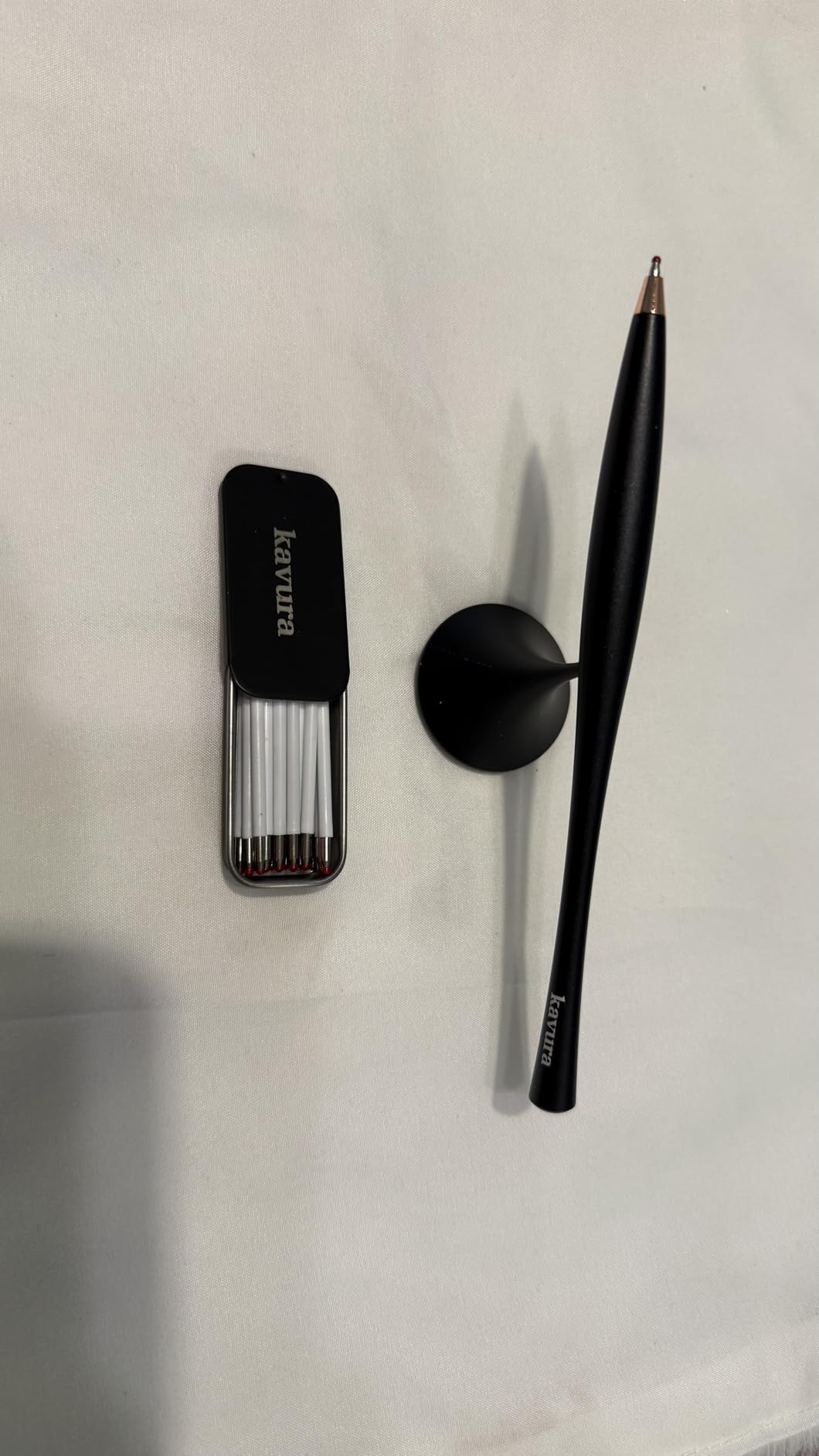 Metal Gravity Spinner Pen, Desk Fidget Pen for Men, Black - Japanese-precision anodized metal finish customer photo 1