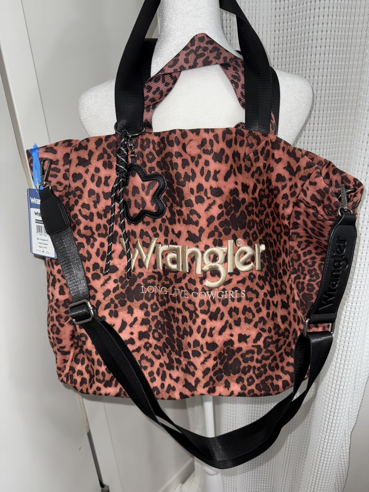 Wrangler Large Tote Bag for Women Designer Leopard Print Purse for Travel Work Gym customer photo 1