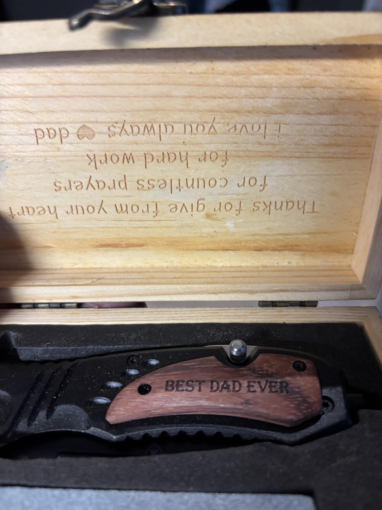 Titorld 11 Years Anniversary Keepsake Gifts for Him, 11th Anniversary Present for Men Boyfriend Husband Couple, Eleven Years Marriage Keepsake, Wedding Date Engraved Pocket Knife with Box 7.8 Inch customer photo 1
