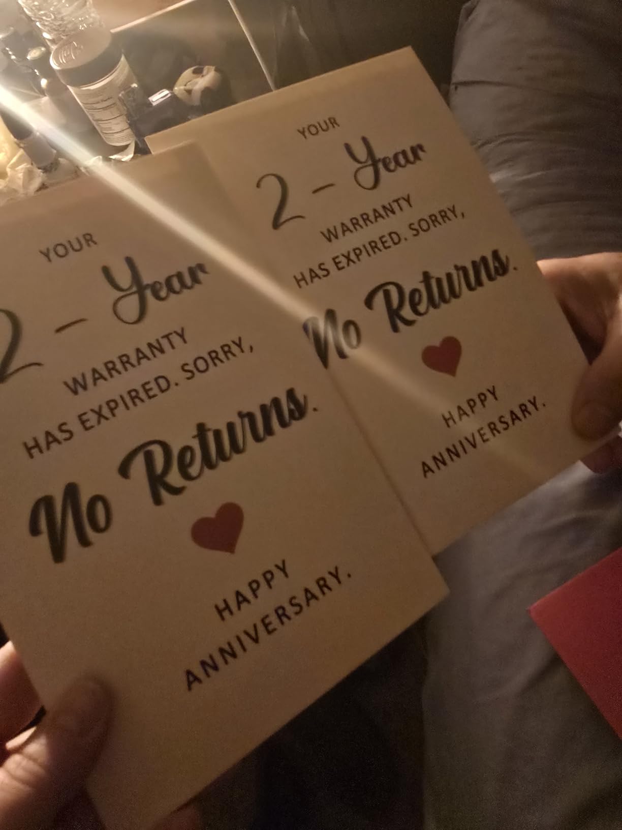 Funny 1st Anniversary Card, Anniversary Card Gifts for Men Women | Wedding Anniversary Cards Gifts for Husband Wife Couples, 1 Year Anniversary Cards Gifts for Boyfriend Girlfriend Him Her customer photo 2