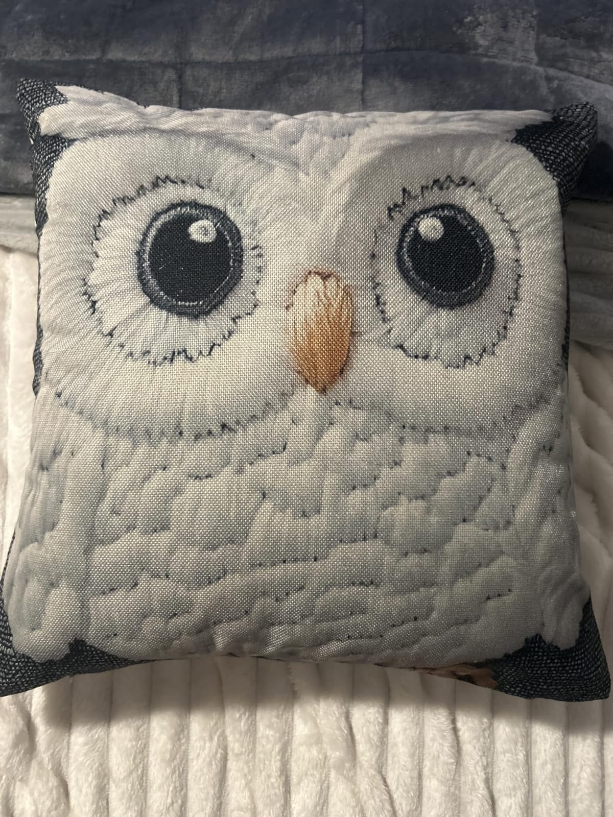 2pcs Decorative Throw Pillow Cover with Realistic Great Horned Owl Print, Nature Wildlife Theme Home Decor Cushion Case, 18x18 Pillows Linen Pillowcase customer photo 2