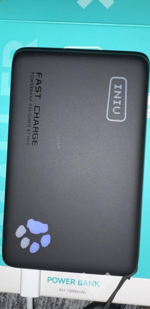 INIU 45W Fast Charging Portable Charger, Smaller 10000mAh Travel Power Bank, Flight-Safe, Detachable USB C Cable, External Battery Pack for iPhone 17 Samsung S26 iPad, Green customer photo 1