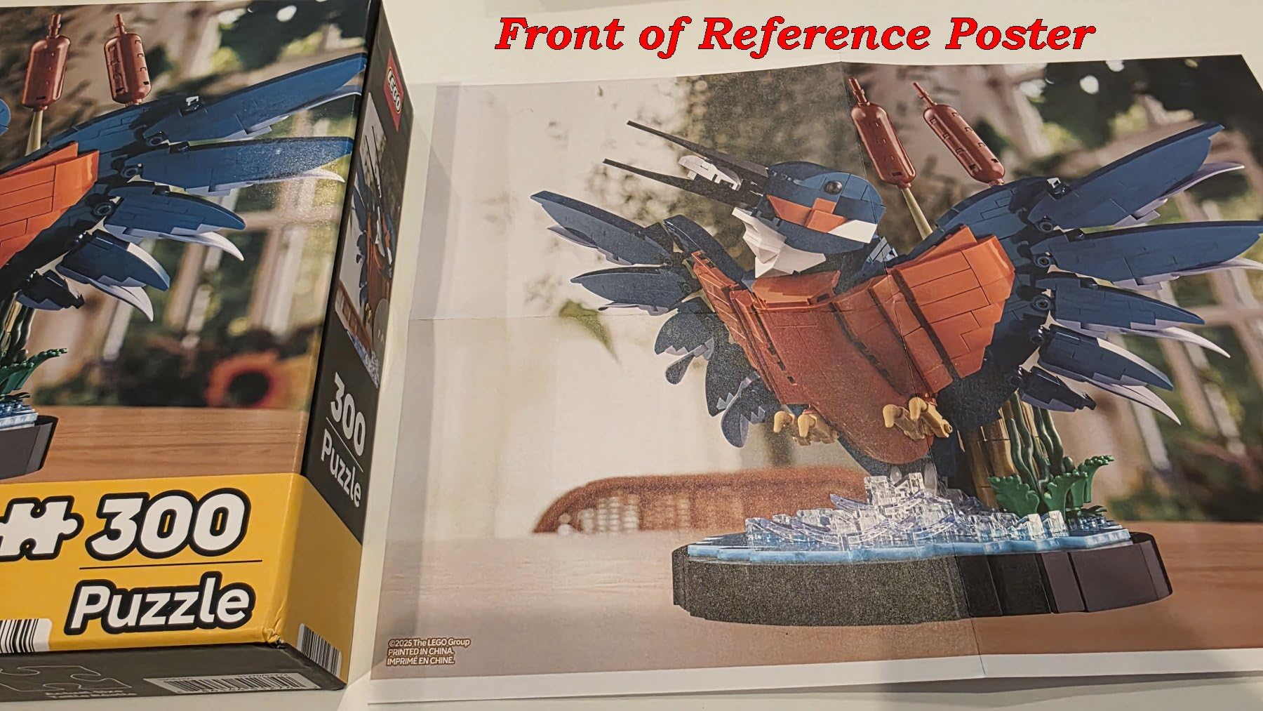 LEGO Icons Oversized Kingfisher Puzzle, 300 Pieces with Poster, Ages 8+ customer photo 2