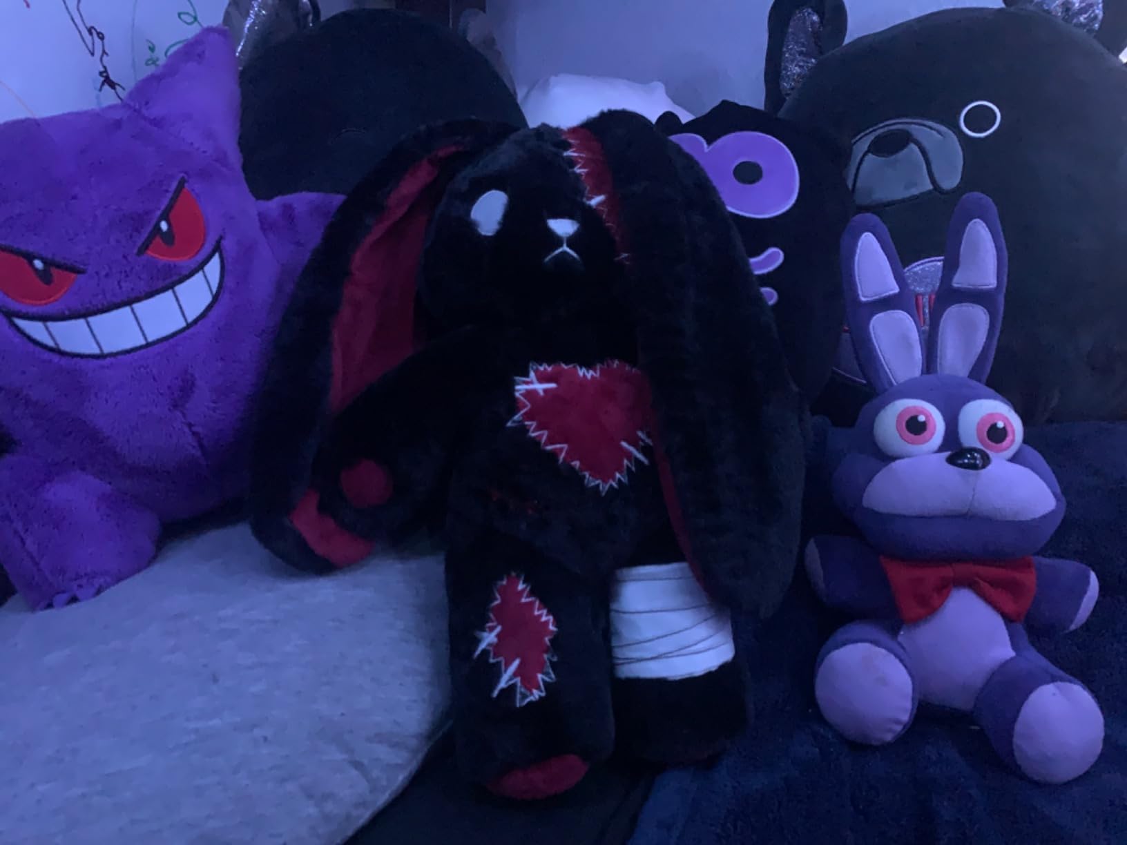 PHITECUS Gothic Bat Plushie, Cute Creepy Stuffed Animal Plush Toy, Gift for Teens & Adults,11 in customer photo 2