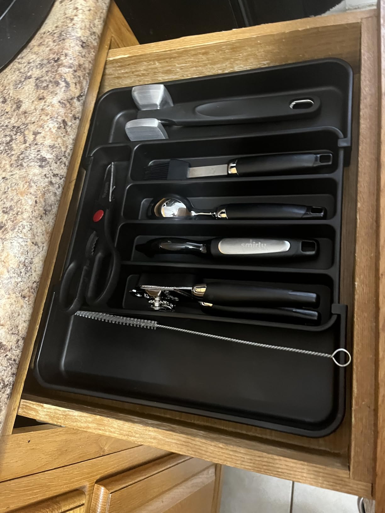 SMIRLY Acacia Wooden Utensil Set with Ceramic Holder & Spoon Rest,12-Piece | Non-Scratch Wooden Spoons for Cooking, Comfortable Grip Luxury Kitchen Gifts for Serving, Nonstick Cookware and Housewarming customer photo 1