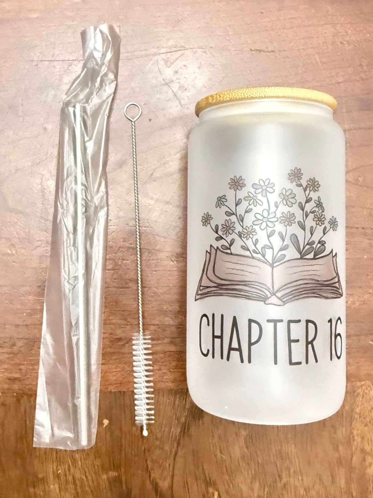 Coolife Chapter 16 Glass Cup, 16th Birthday Gifts for Girls, Sweet 16 Gifts | Gifts for 16 Year Old Girl, Sweet Sixteen, 2010 Daughter Granddaughter Her Happy Sixteenth Bday Ideas, 16 oz Coffee Tumbler customer photo 1