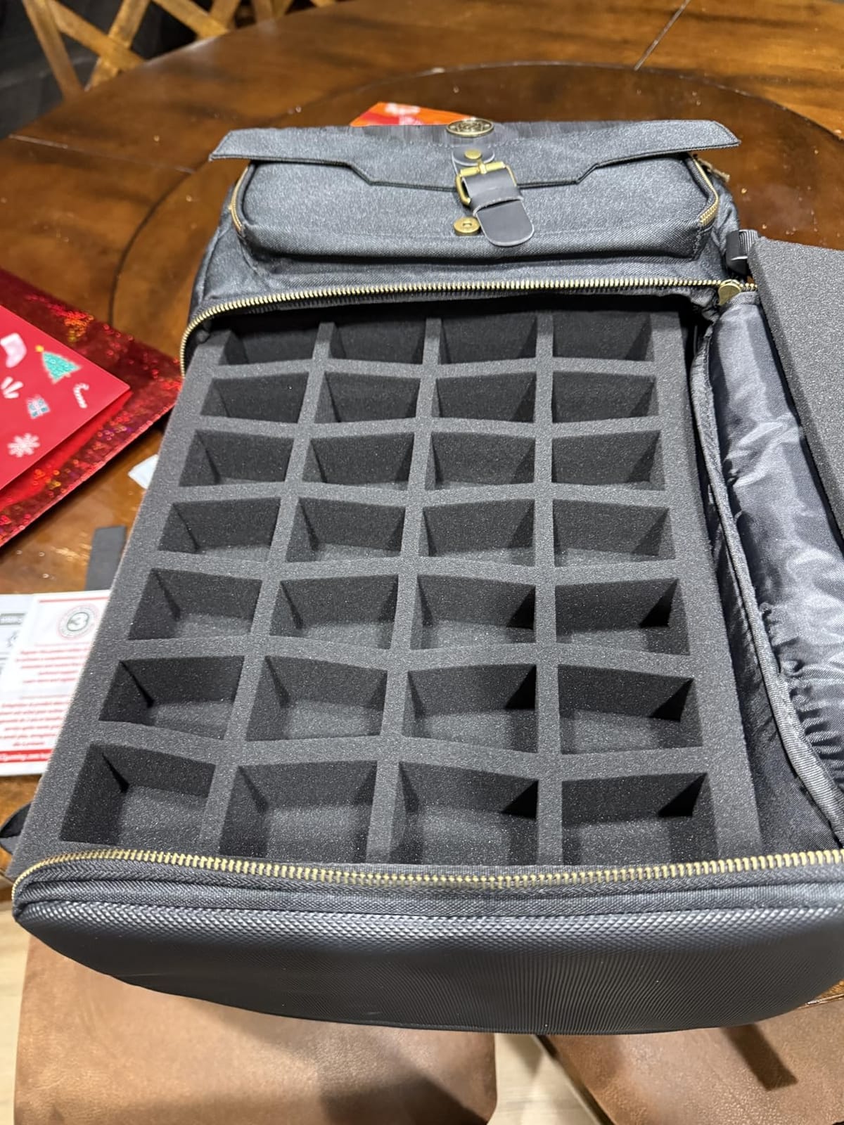 ENHANCE High Capacity Miniature Vault Backpack - Miniature Carrying Case with 6 Foam Trays for 101+ Minis - Ultimate Minis Backpack with Paint Station for 30 Paints, 12 Brushes, Removable Painting Pad customer photo 1