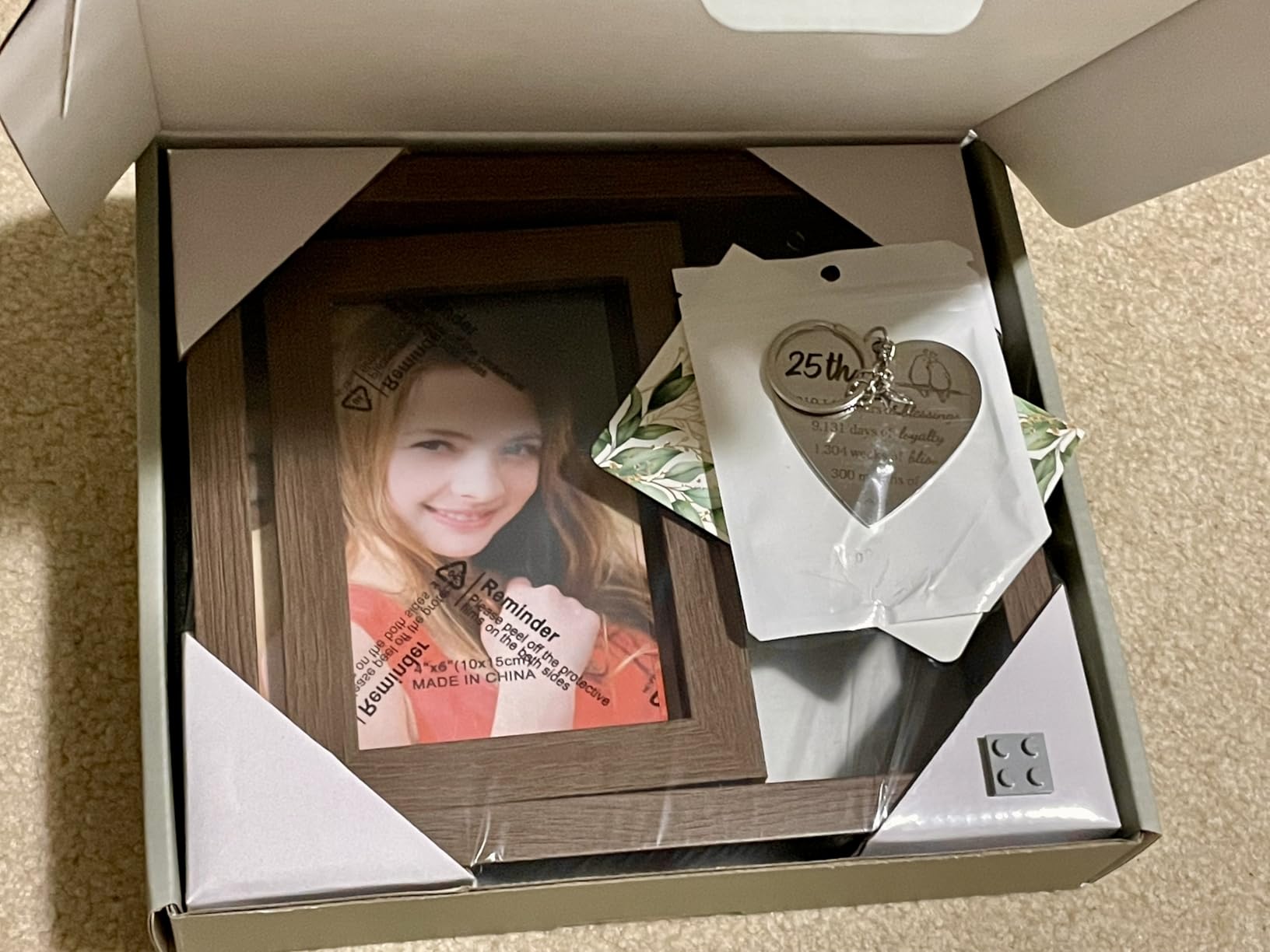HELORAY 25th Wedding Anniversary Picture Frame Gifts for Couple Unique 25 Silver Anniversary Presents 25 Year Anniversary Decorations Gifts for Husband Wife Friends Parents Her Him customer photo 1