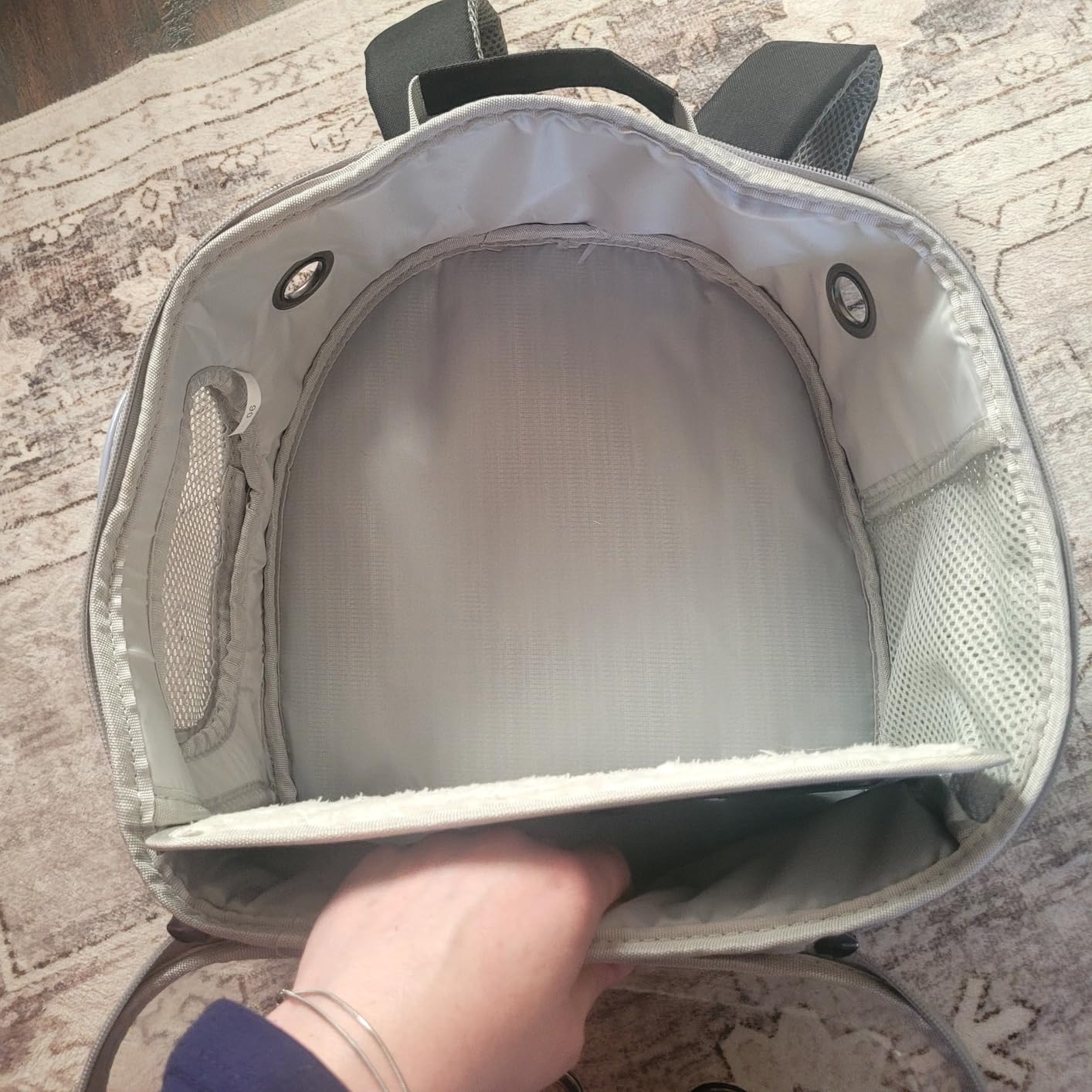 Small Animal Carrier Guinea Pig Backpack, Transparent, Breathable Backpack Carrier for Hedgehogs, Rabbits, Birds, Squirrels, Hamsters, Lizards customer photo 1