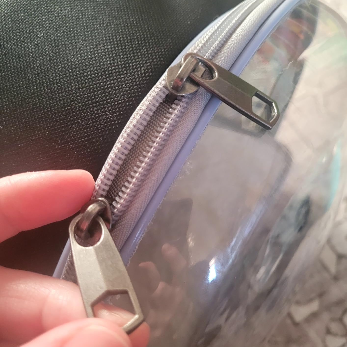 Small Animal Carrier Guinea Pig Backpack, Transparent, Breathable Backpack Carrier for Hedgehogs, Rabbits, Birds, Squirrels, Hamsters, Lizards customer photo 2