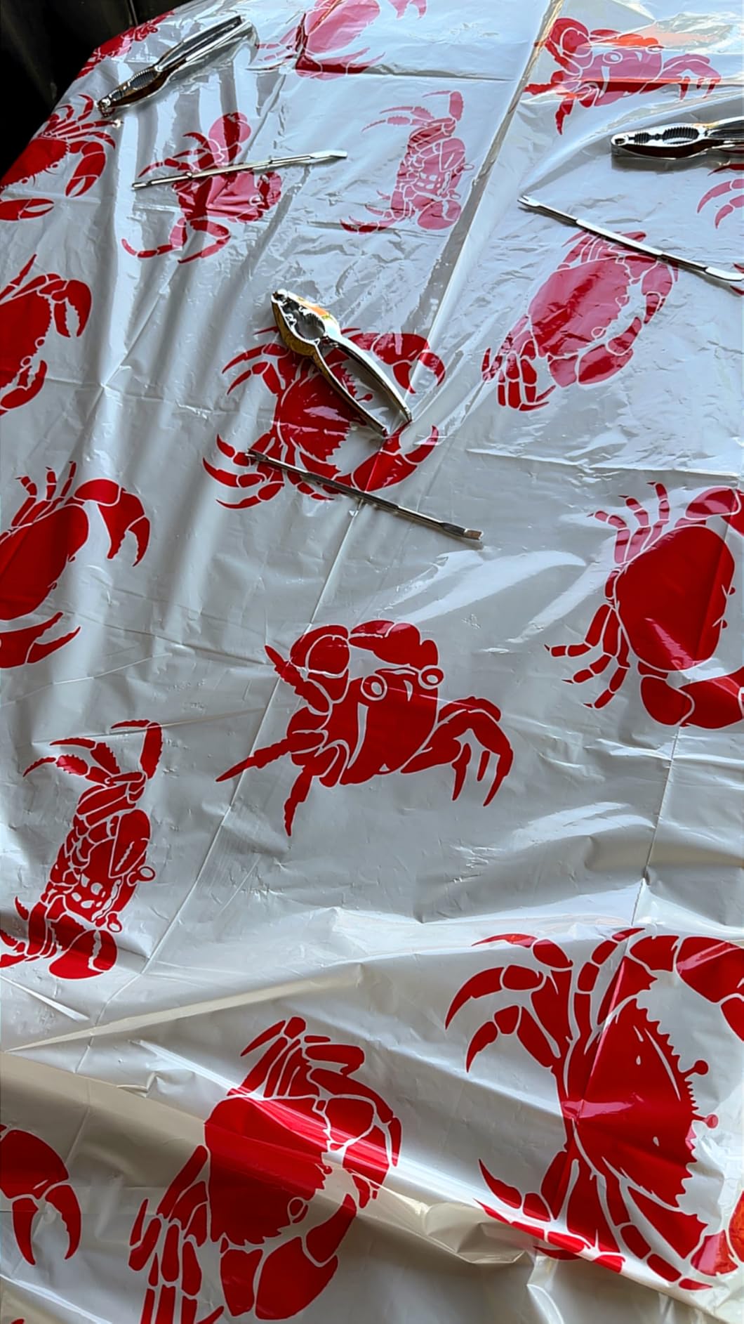 20-Pack Crab Crackers and Tools Set - Seafood Boil Party Supplies Includes 6 Crab Crackers, 6 Lobster Shellers, 6 Crab Leg Forks/Picks and 2 Seafood Scissors & Black Storage Bag customer photo 1