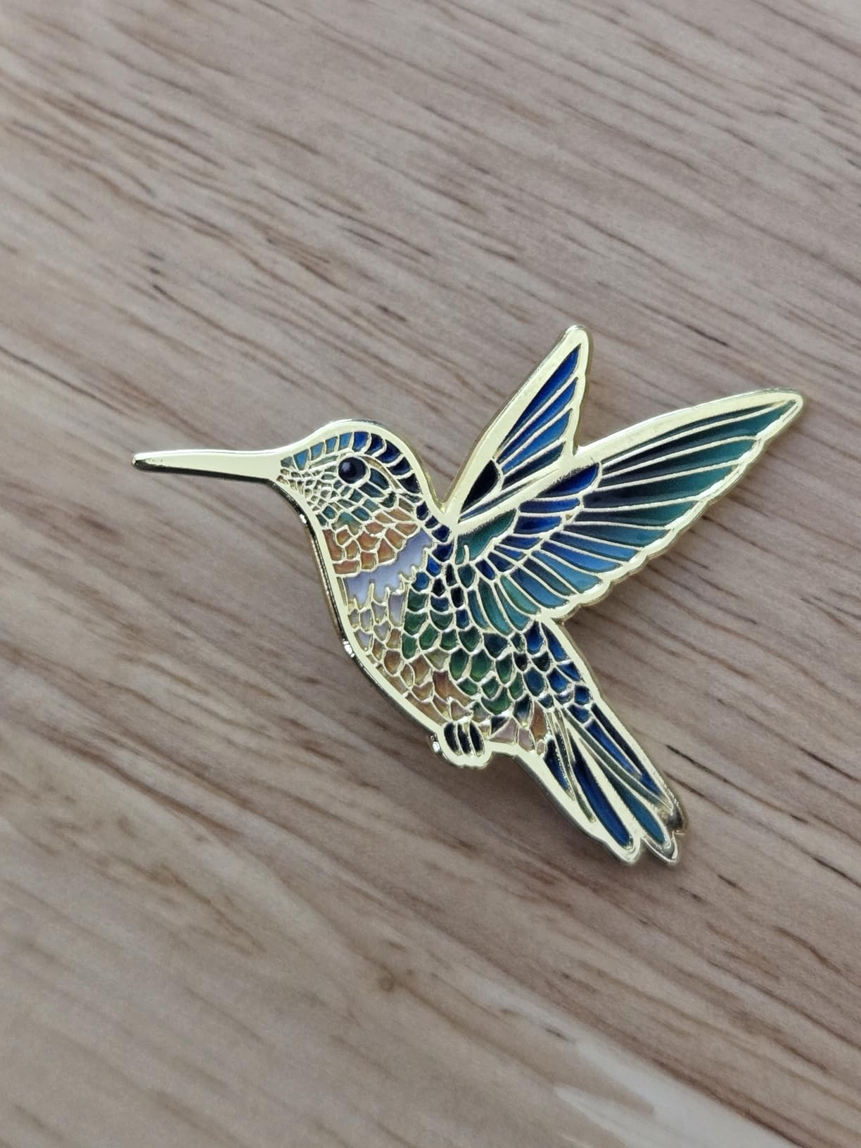 Hummingbird Soft Enamel Lapel Pin - Tropical Bird Wildlife Brooch Accessory for Jackets, Bags, Hats and Crafts customer photo 2