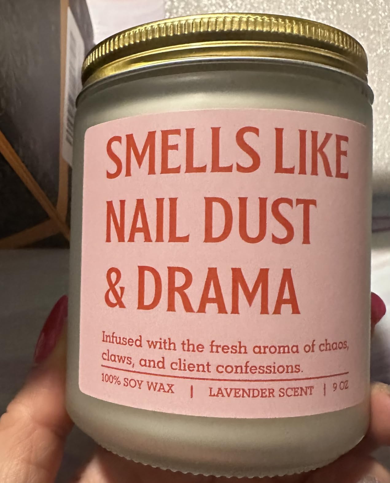 GSPY Scented Candle - Nail Tech Gifts for Women, Men - Nail Technician Gifts, Salon Decor - Funny Birthday, Appreciation, Mothers Day, Graduation Ideas for Manicurist, Artist, Beauty Lover, Female customer photo 2
