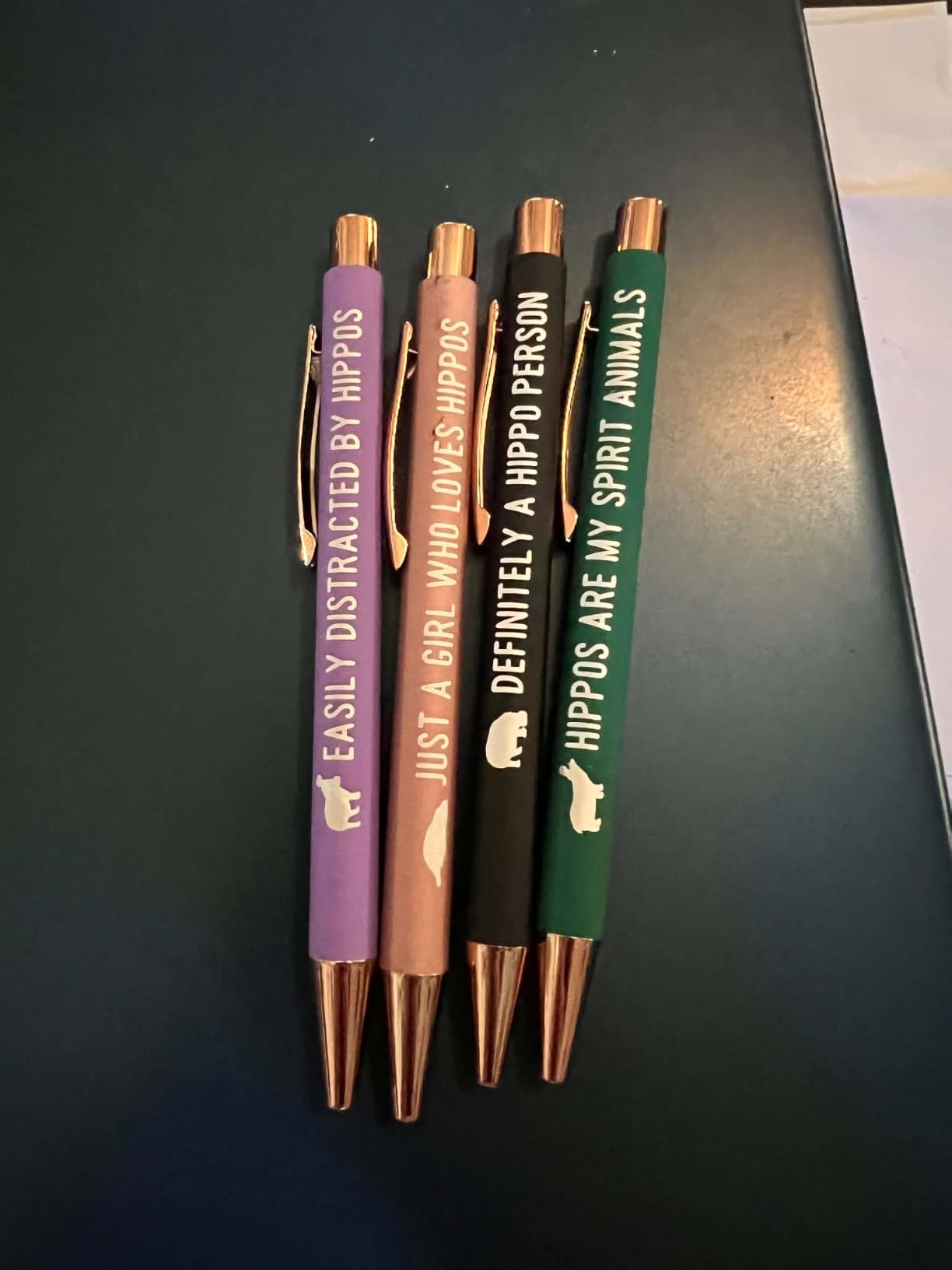 InnoBeta Hippo Gifts for Women, Hippopotamus Gifts for Christmas, Birthday, Ballpoint Pen Set of 4 customer photo 1