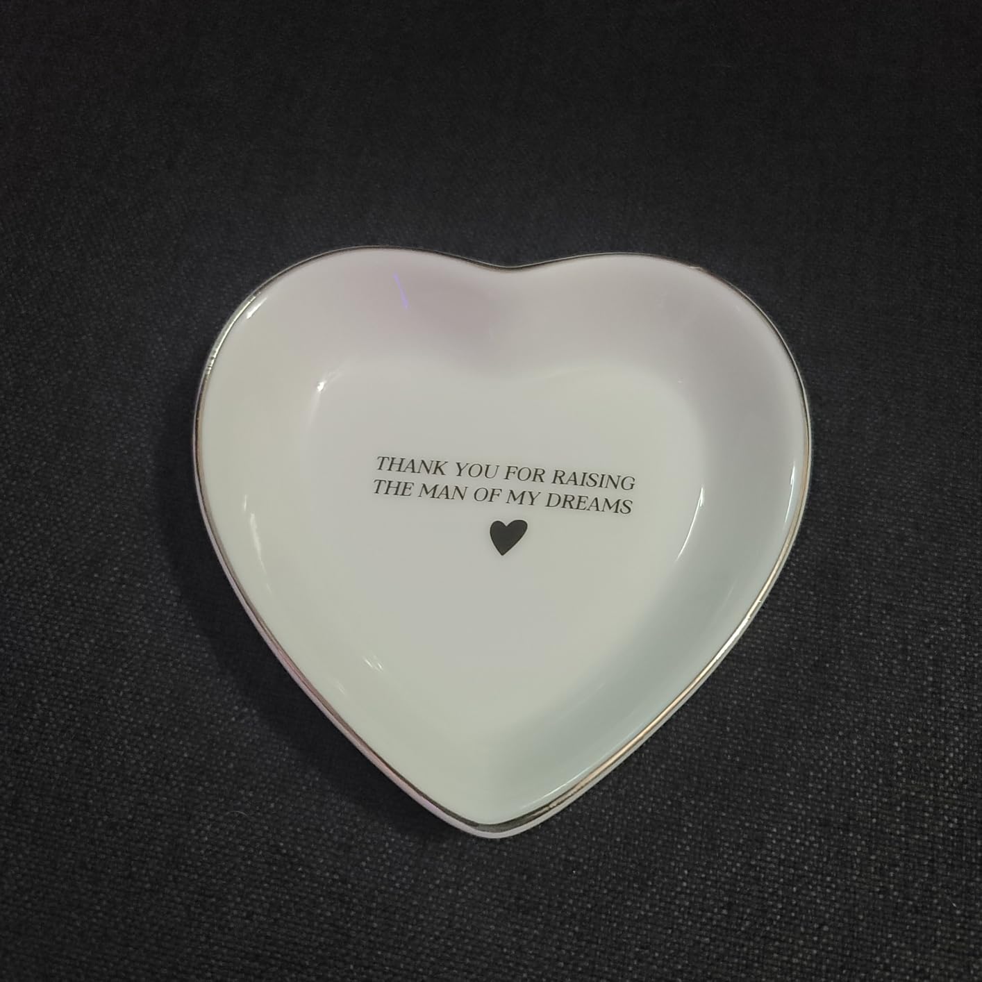 Fiance Jewelry Dish Tray - Engagement Ring Holder Ceramic Trinket Dish, Elegant Jewelry Organizer for Women, Bridal Shower Engagement Gift for Future Wife customer photo 1