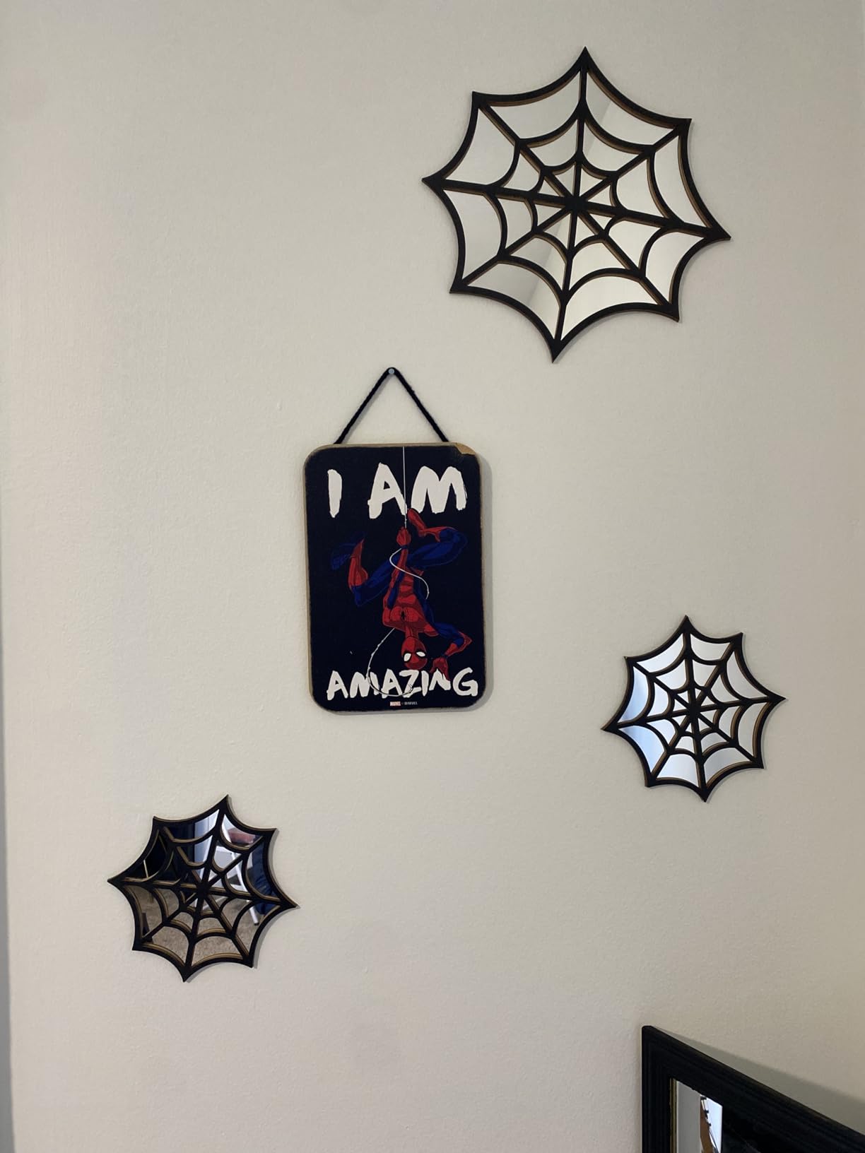Open Road Brands Marvel Spider-Man Web Hanging Acrylic Wall Decor | Superhero Spidey Wall Art for Home customer photo 2