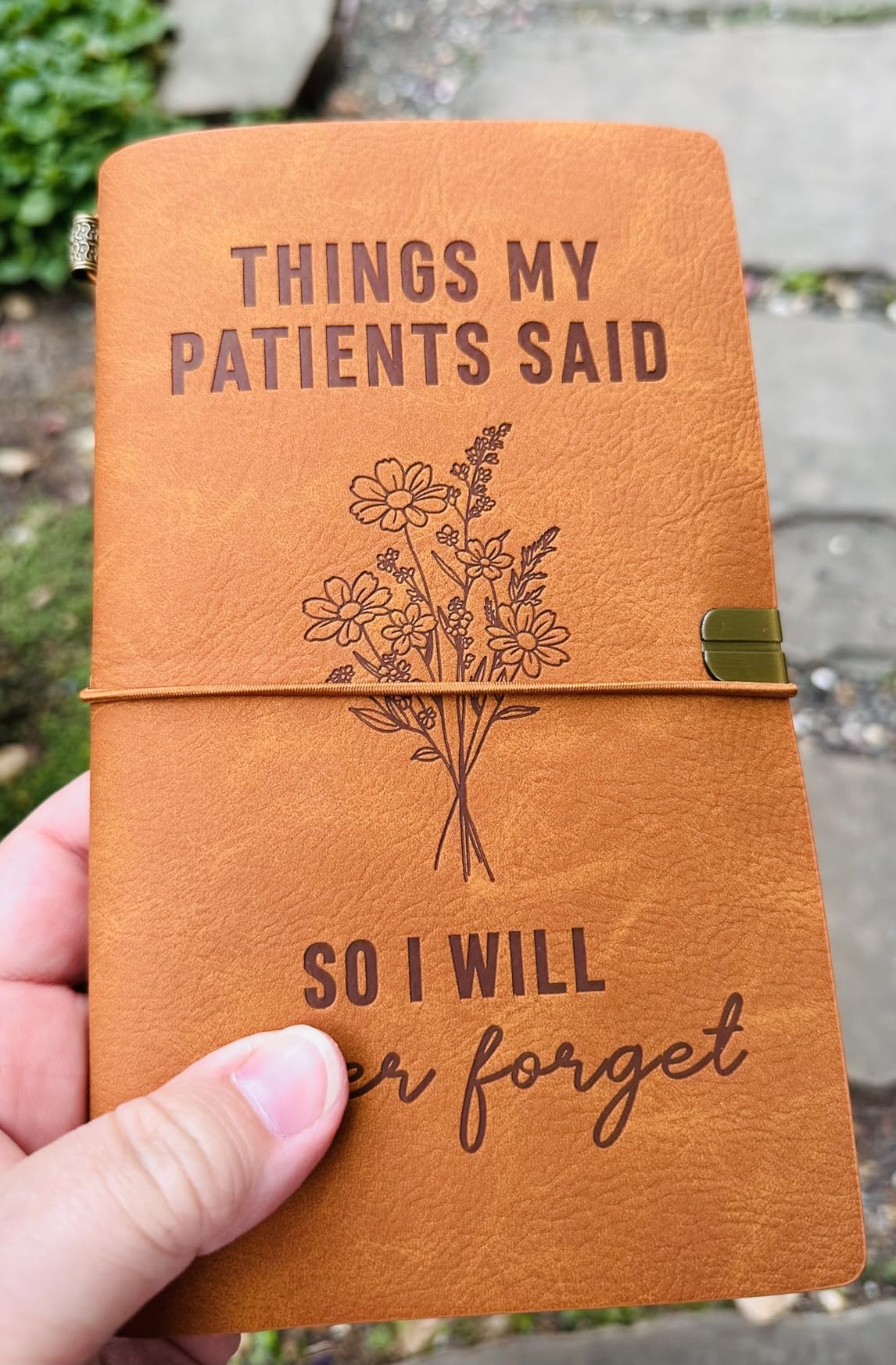 Nurse Gifts, Things My Patients Said Journal Leather Notebook, Nurses Appreciation Graduation Gifts for Women Men, LPN RN Gift for Nurses Week/Day, Nursing Student Gift, Engraved Refillable Notebook customer photo 1