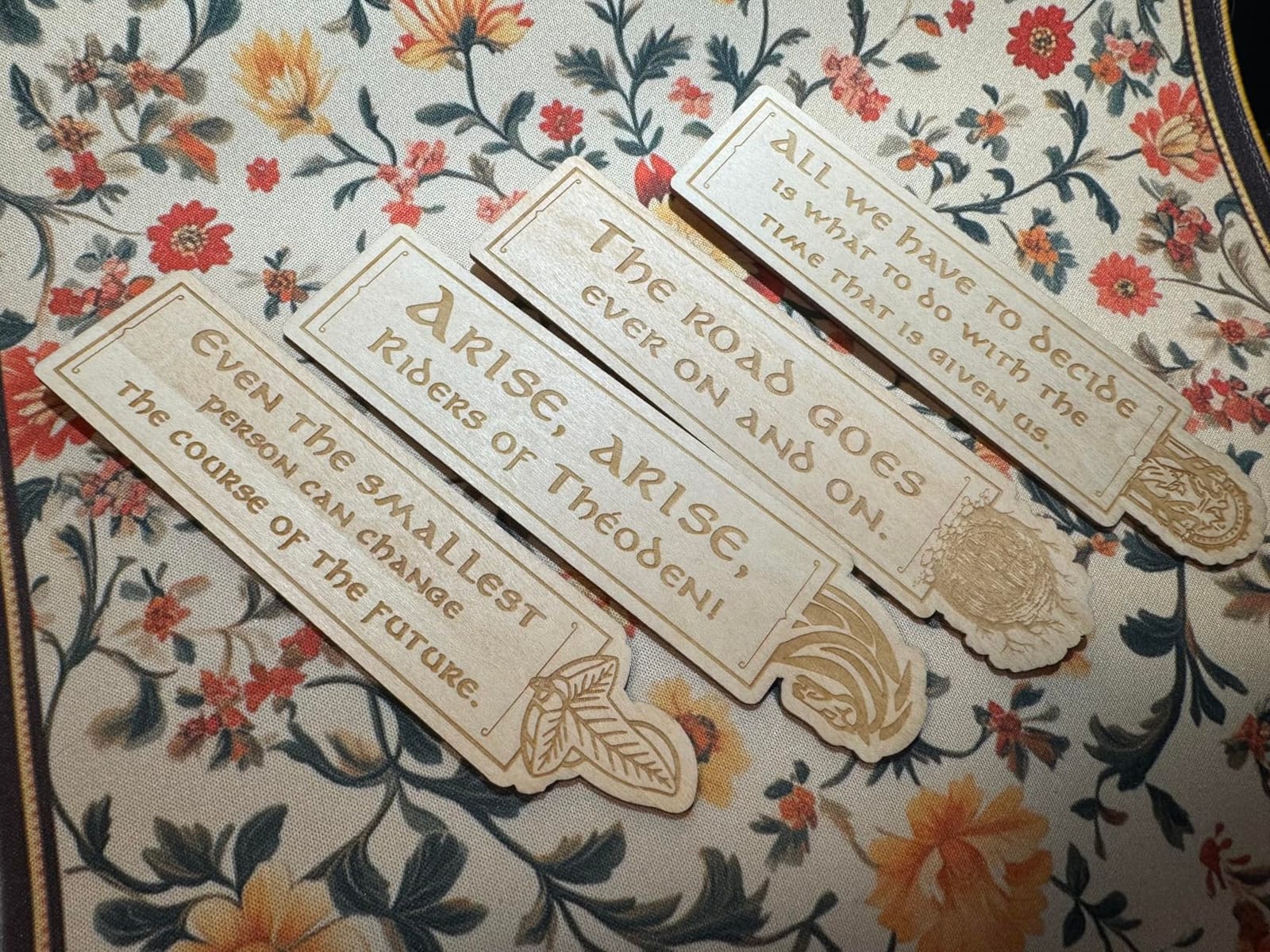 Lord of Rings Bookmarks Iconic Quote Engraved Wooden Book Markers for Tolkien Fans & Bookish Themed Reading Accessories customer photo 2